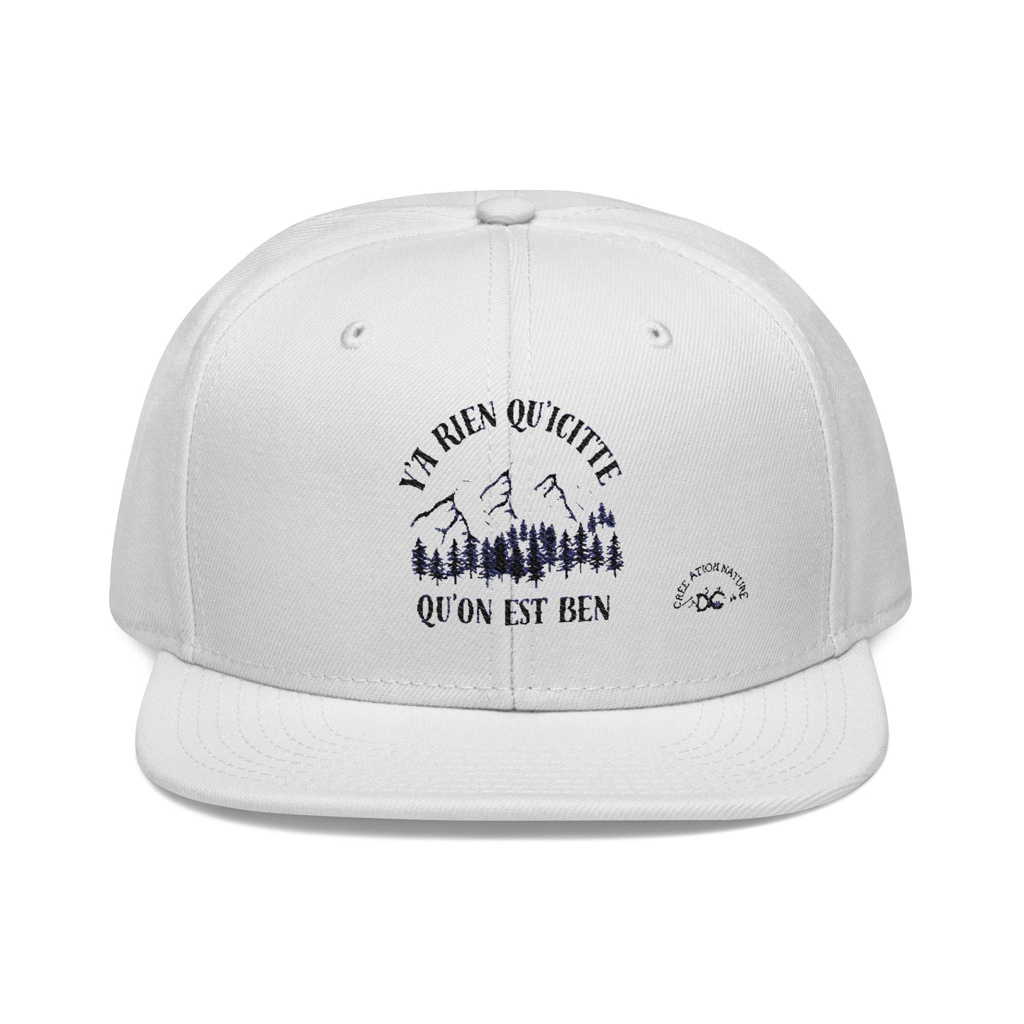 Adventure-Ready Embroidered Snapback Hat - Perfect for Outdoor Enthusiasts-Crée_ation Nature DC