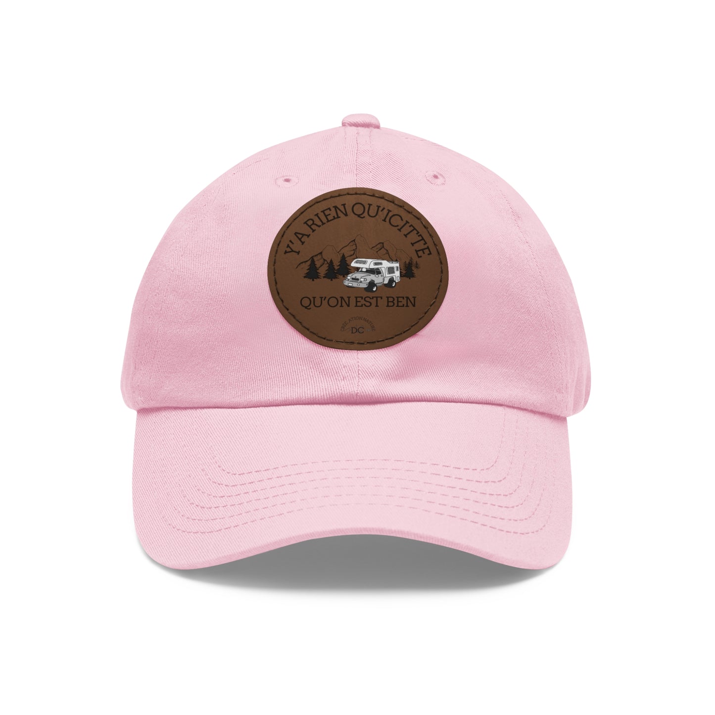 Casual Dad Hat with Leather Patch - Perfect Gift for Outdoor Lovers - Crée_ation Nature DC
