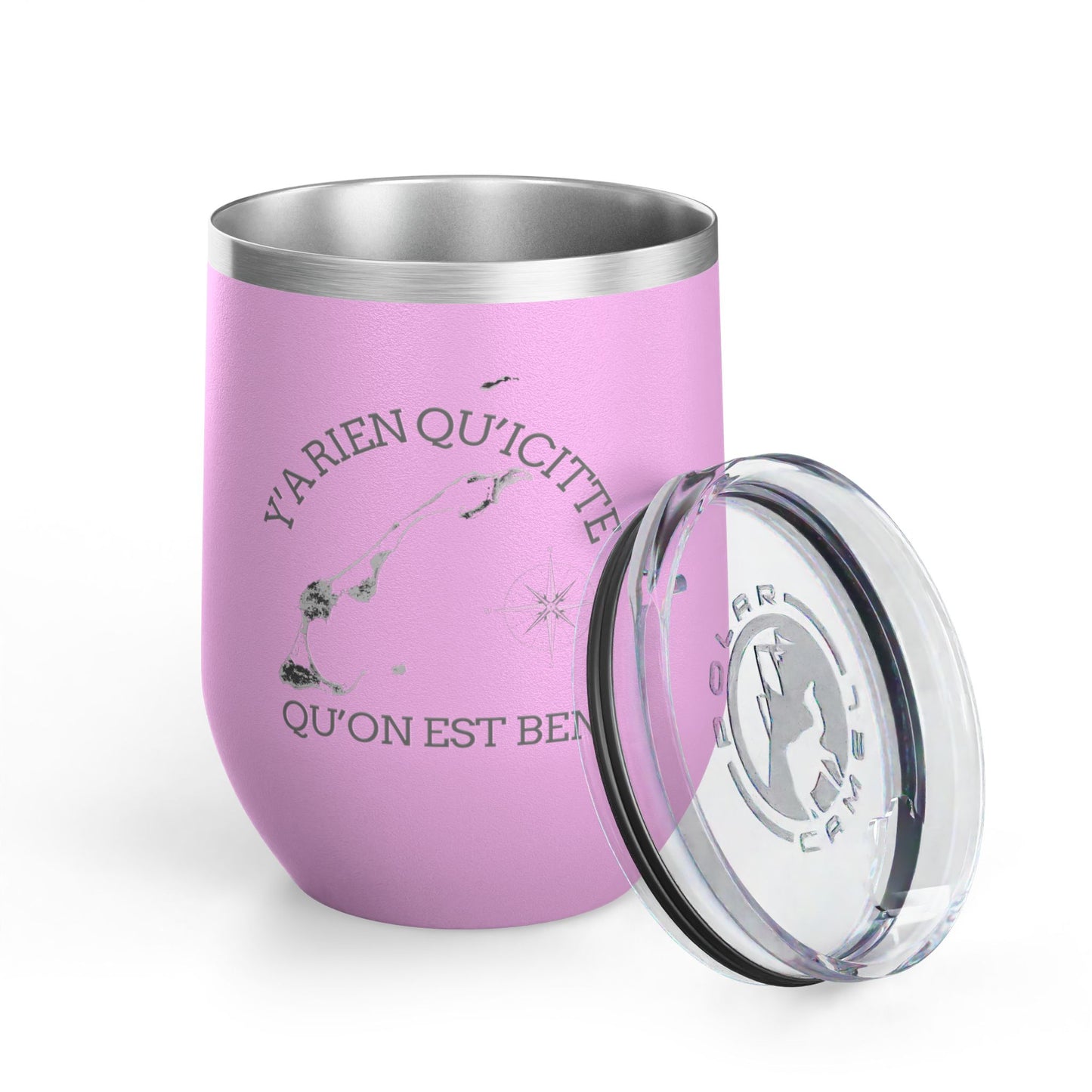 Adventure Awaits Wine Tumbler - 12oz Travel Cup with Motivational Quote Crée_ation Nature DC