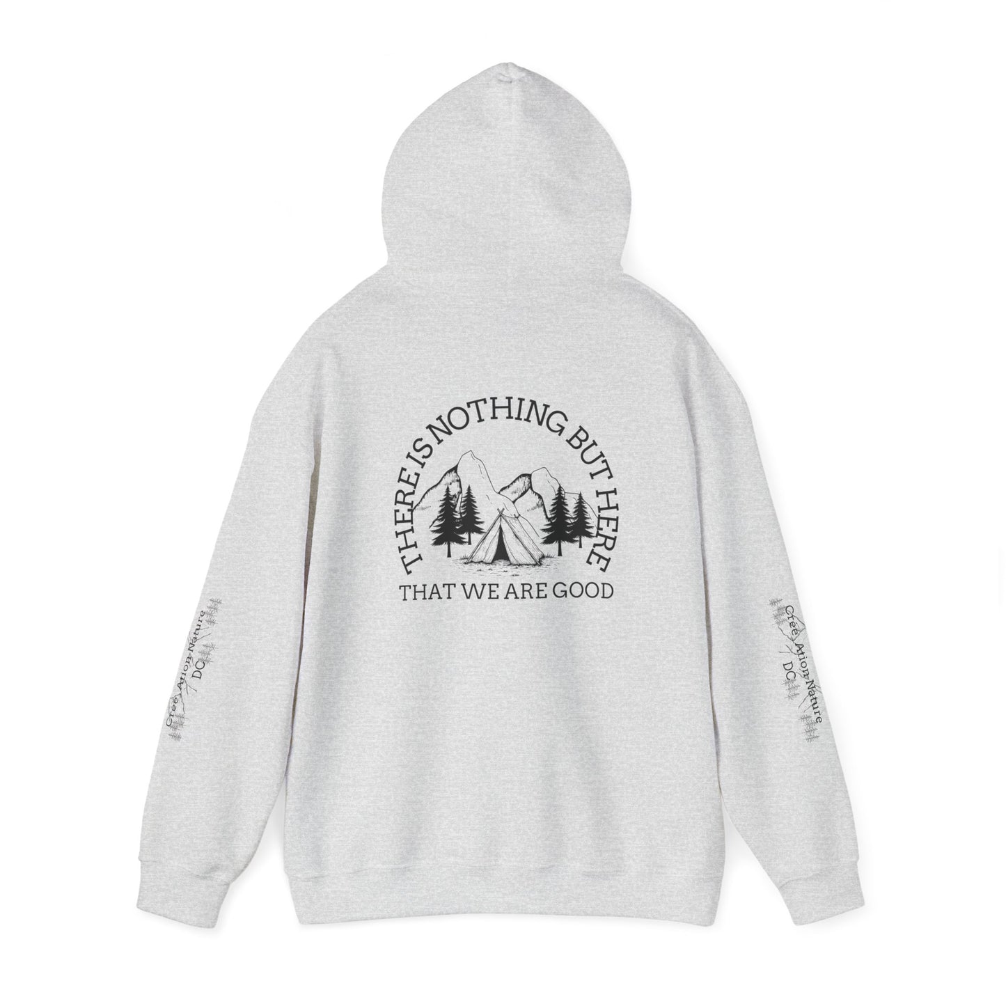 hoodie tente Nature-Inspired Unisex Hoodie with Inspirational Quote