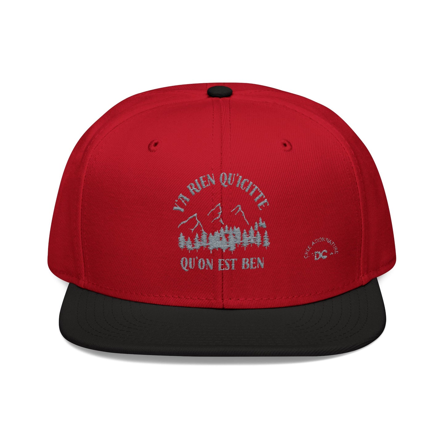 Embroidered Mountain Snapback Cap - Outdoor Adventure Hat -Crée_ation Nature DC