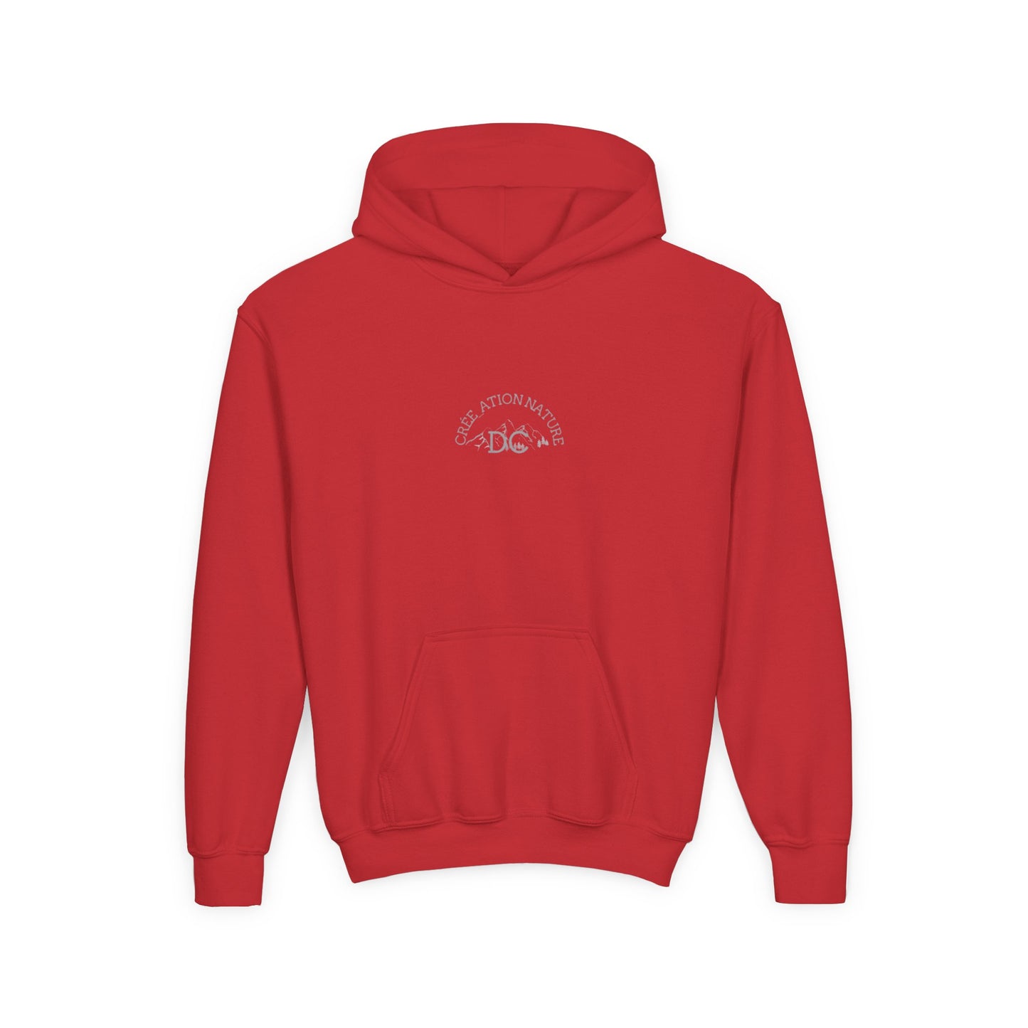Youth Heavy Blend Hooded Sweatshirt - 'Creation Nature' & 'Ya Rien Quitté' Nature Inspired Design Crée_ation Nature DC