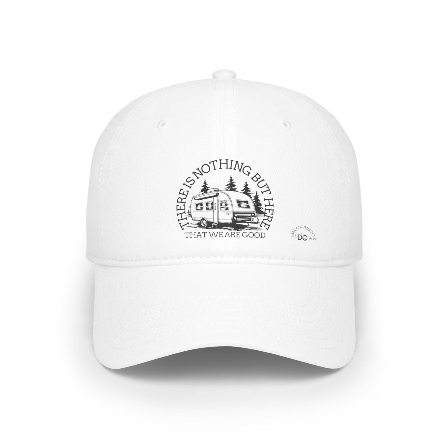 Casquette Adventure Awaits Baseball Cap - ‘There is Nothing But Here’ Red Cap for Outdoor Lovers - Crée_ation Nature DC