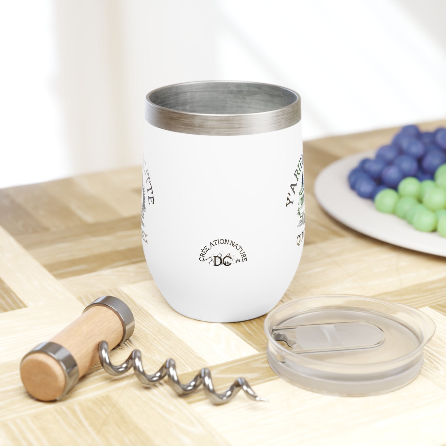 Chill Wine Tumbler - Relaxing Beverage Holder for Home & Outdoor Use Crée_ation Nature DC