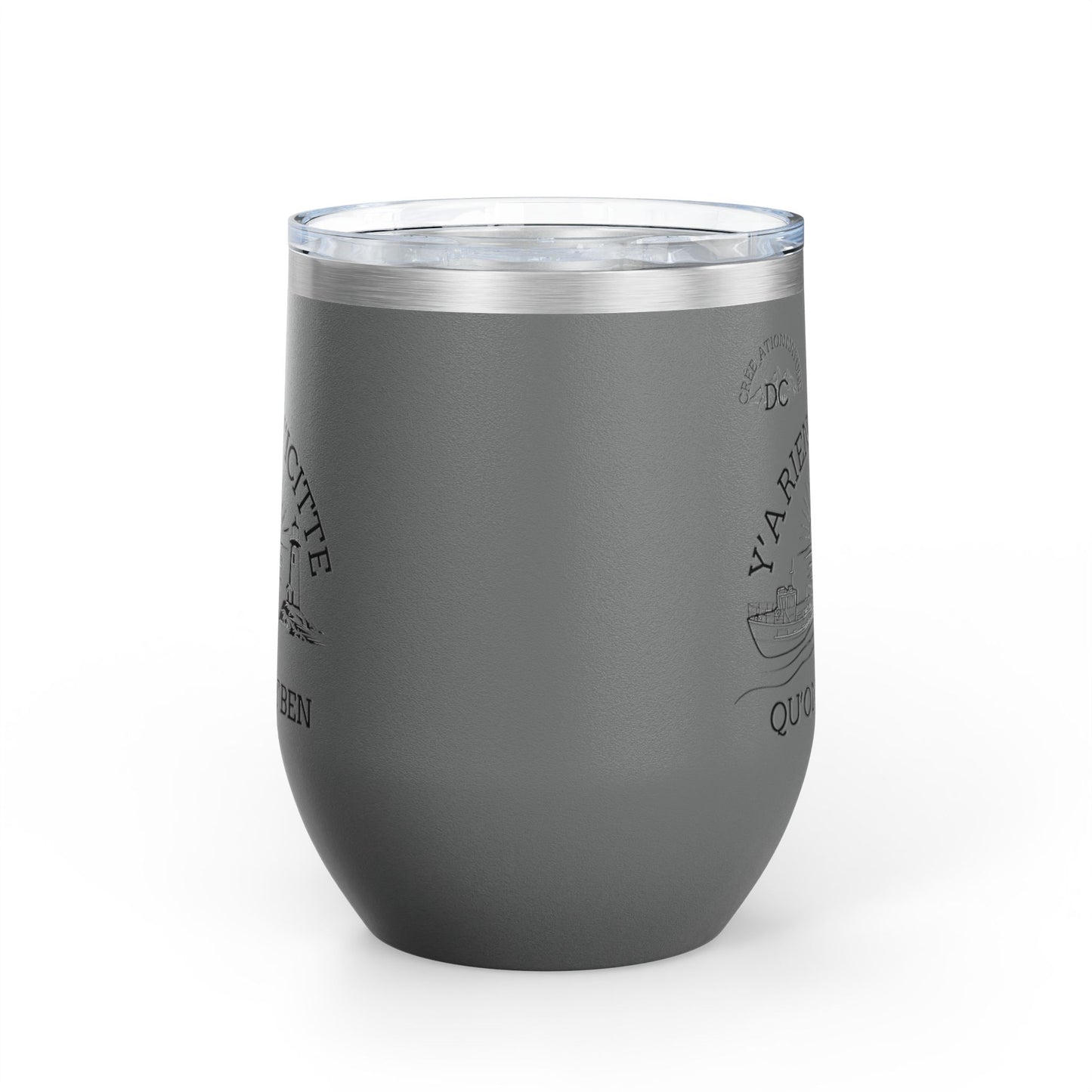 Chic Wine Tumbler - 12oz Inspirational Travel Mug with Nautical Design - Crée_ation Nature DC