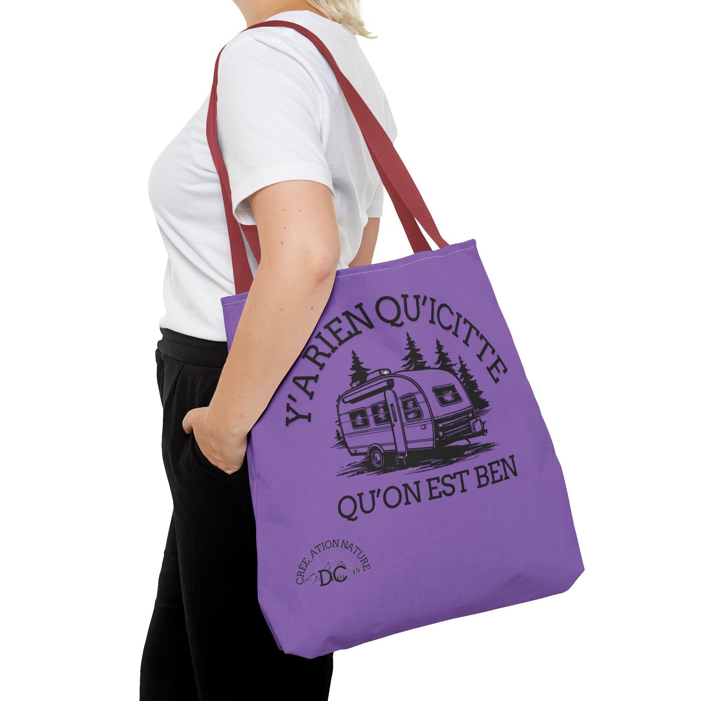 sac fourre-tout - "Y'a Rien Qu'icitte Qu'on Est Ben" Adventure Design - Crée_Ation Nature DC