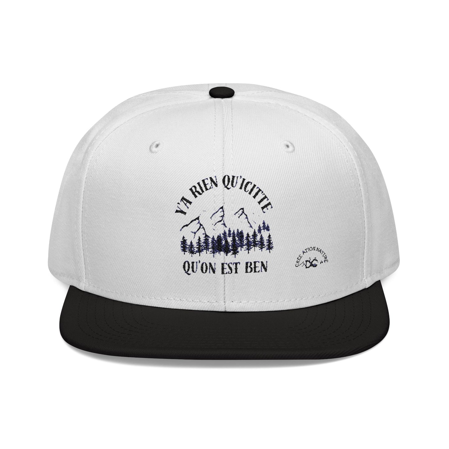 Adventure-Ready Embroidered Snapback Hat - Perfect for Outdoor Enthusiasts-Crée_ation Nature DC