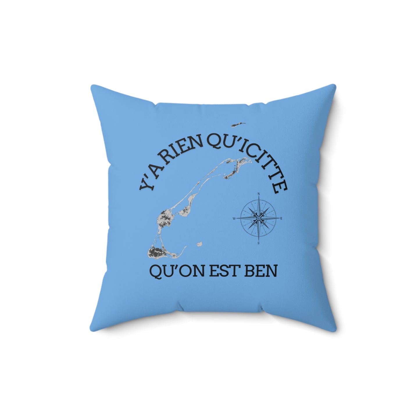 Coastal Inspiration Pillow – 'Y'a rien qu'icitte qu'on est ben' – Home Decor - Crée_ation Nature DC