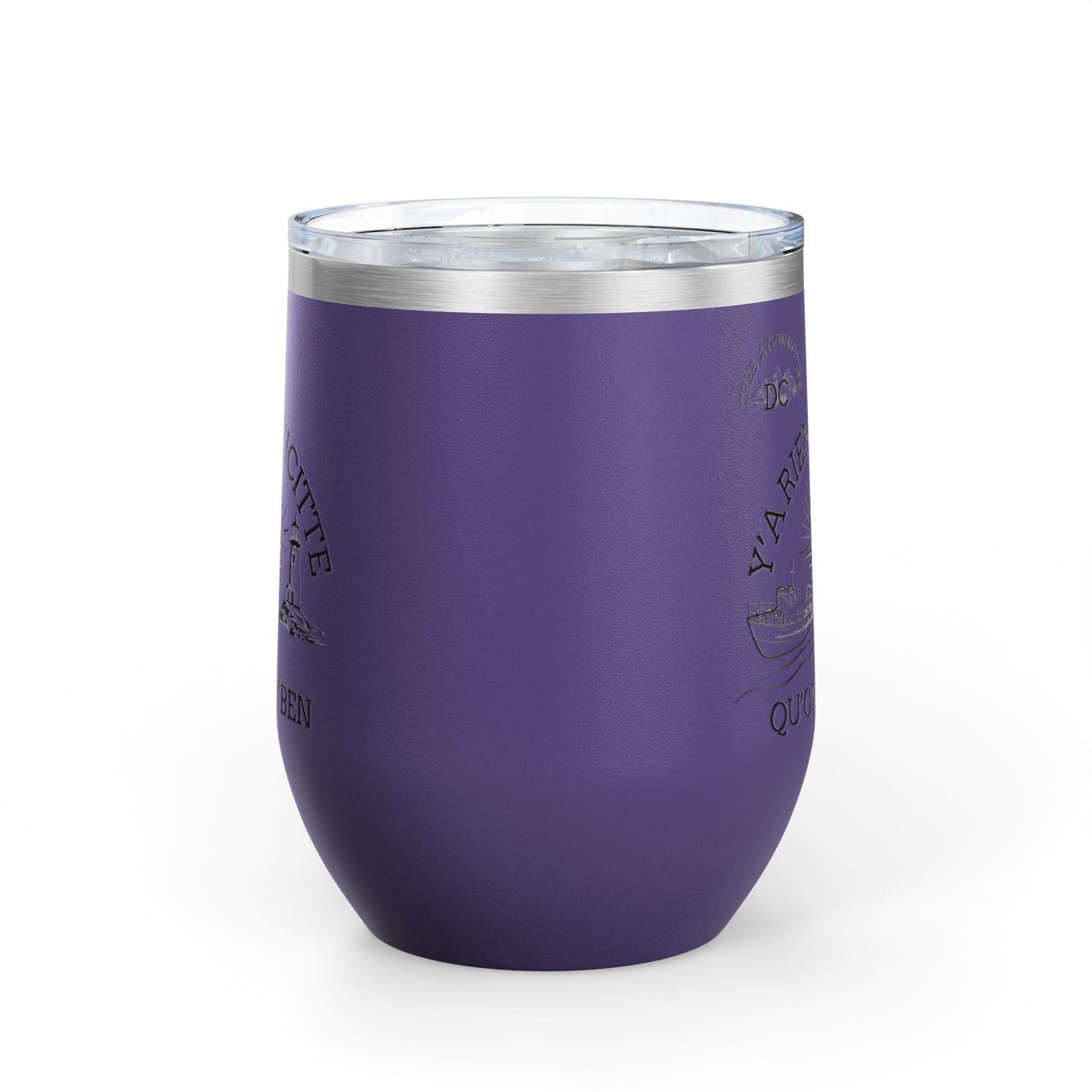 Chic Wine Tumbler - 12oz Inspirational Travel Mug with Nautical Design - Crée_ation Nature DC