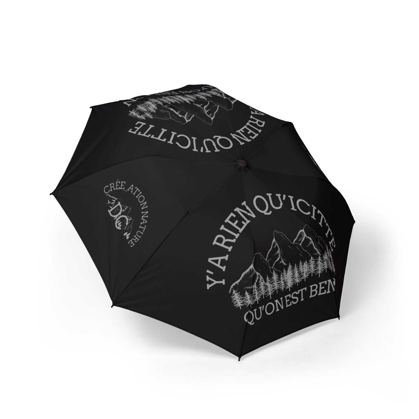 parapluie pliable semi-automatique-Adventure Ready Semi-Automatic Foldable Umbrella with Mountain Design-Crée_Ation Nature DC