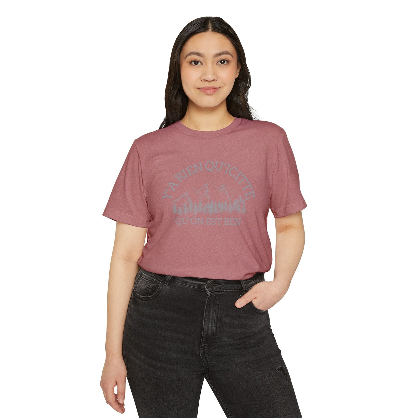 Eco-Friendly Mountain Vibes T-Shirt | Unisex Organic Tee for Nature Lovers -Crée_ation Nature DC