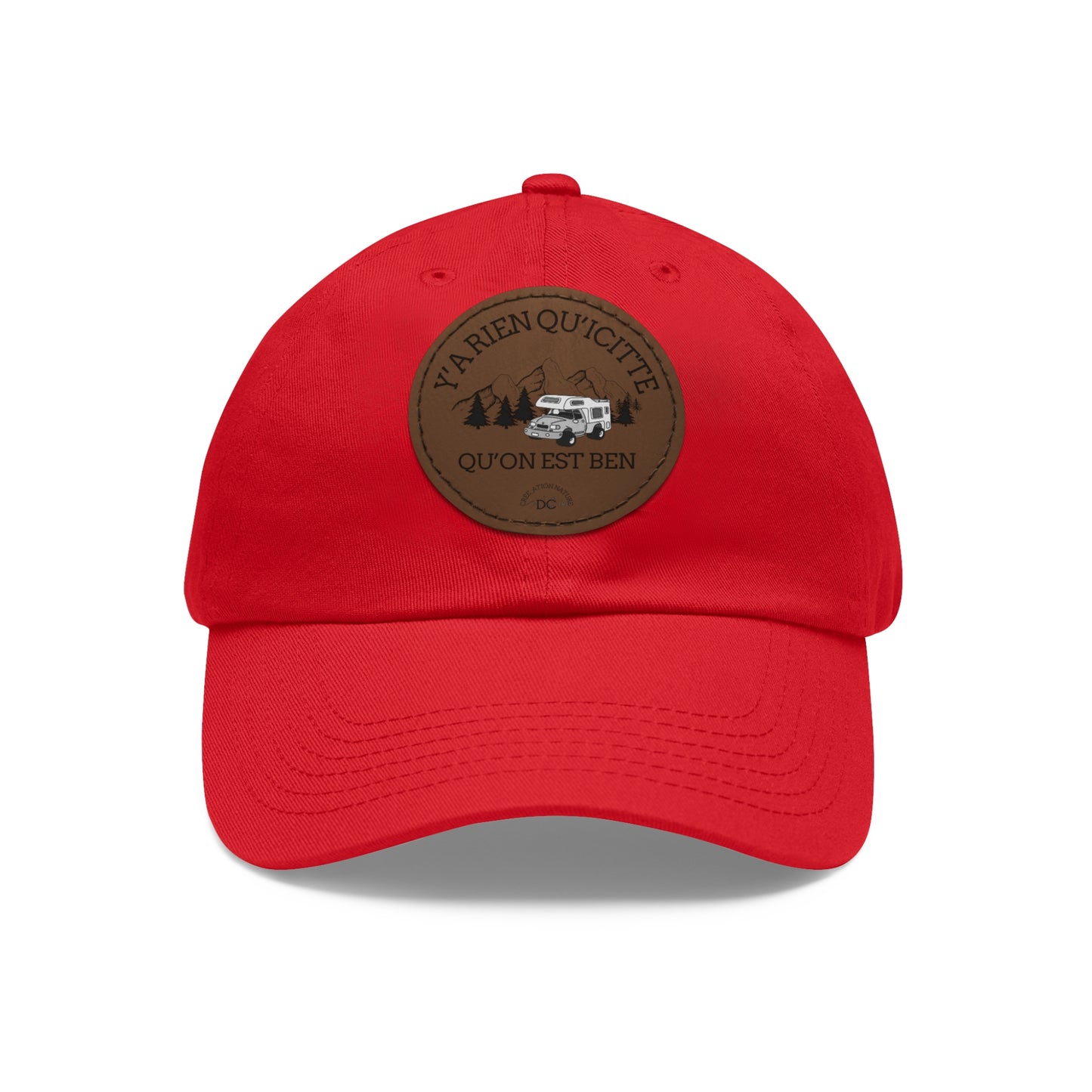 Casual Dad Hat with Leather Patch - Perfect Gift for Outdoor Lovers - Crée_ation Nature DC