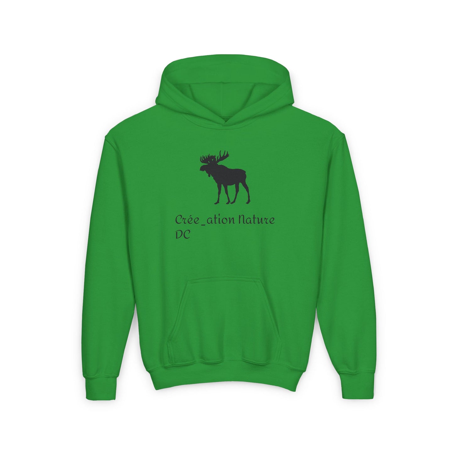 Youth Heavy Blend Hooded Sweatshirt - Nature Moose Design