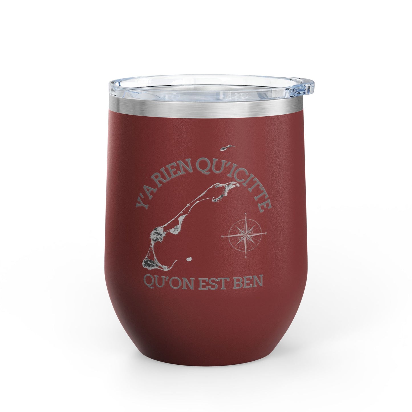 Adventure Awaits Wine Tumbler - 12oz Travel Cup with Motivational Quote Crée_ation Nature DC