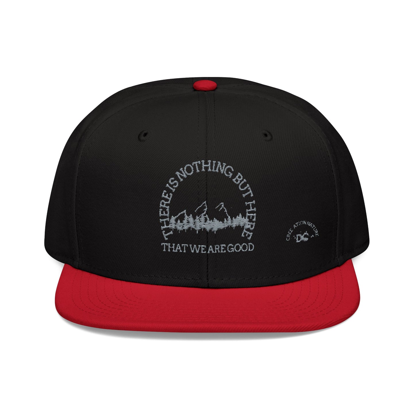 Embroidered Snapback Cap - "There Is Nothing But Here" - Crée_ation Nature Dc