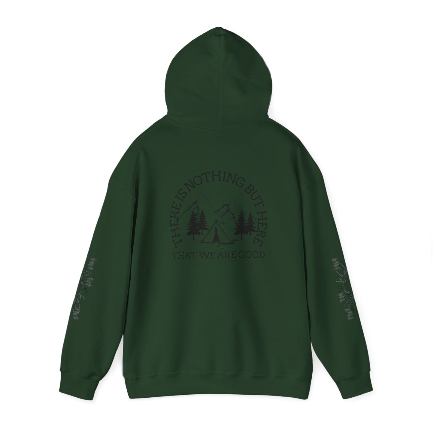 hoodie tente Nature-Inspired Unisex Hoodie with Inspirational Quote