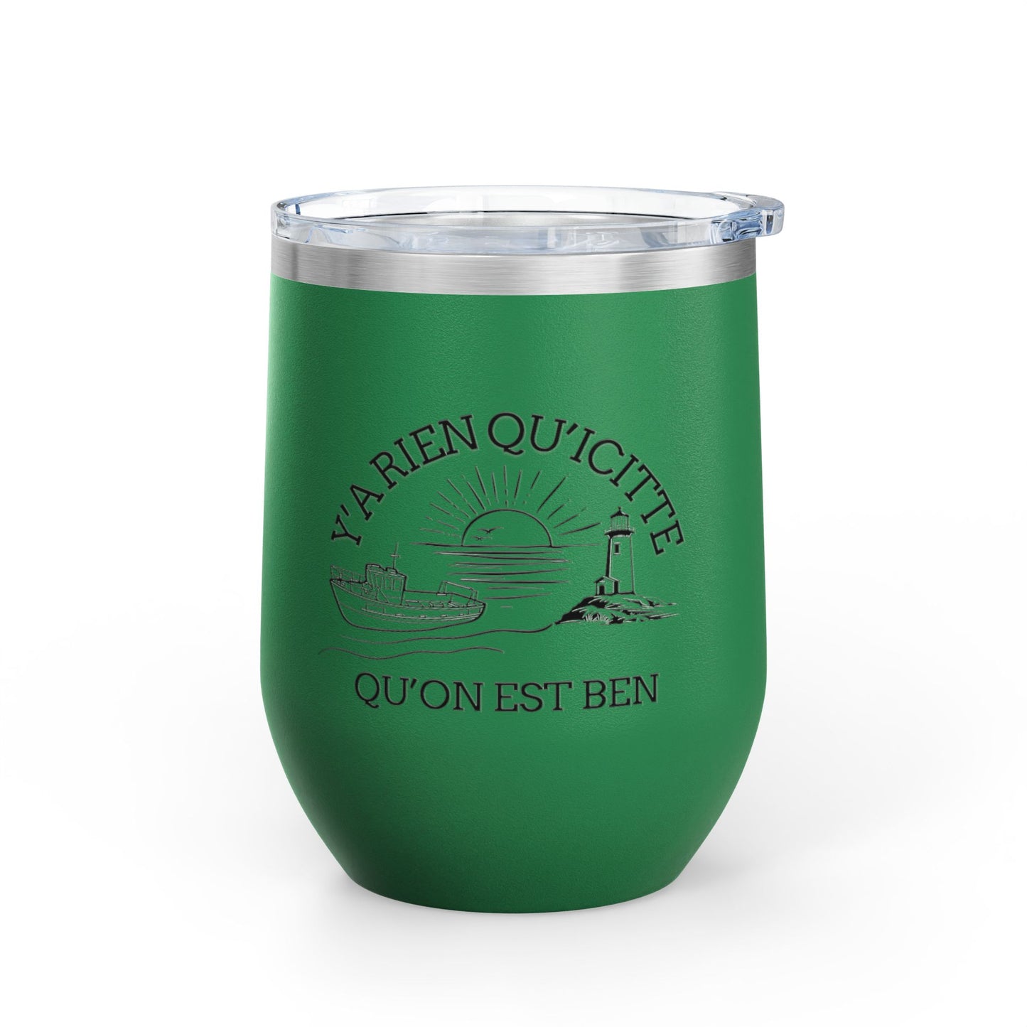 Chic Wine Tumbler - 12oz Inspirational Travel Mug with Nautical Design - Crée_ation Nature DC