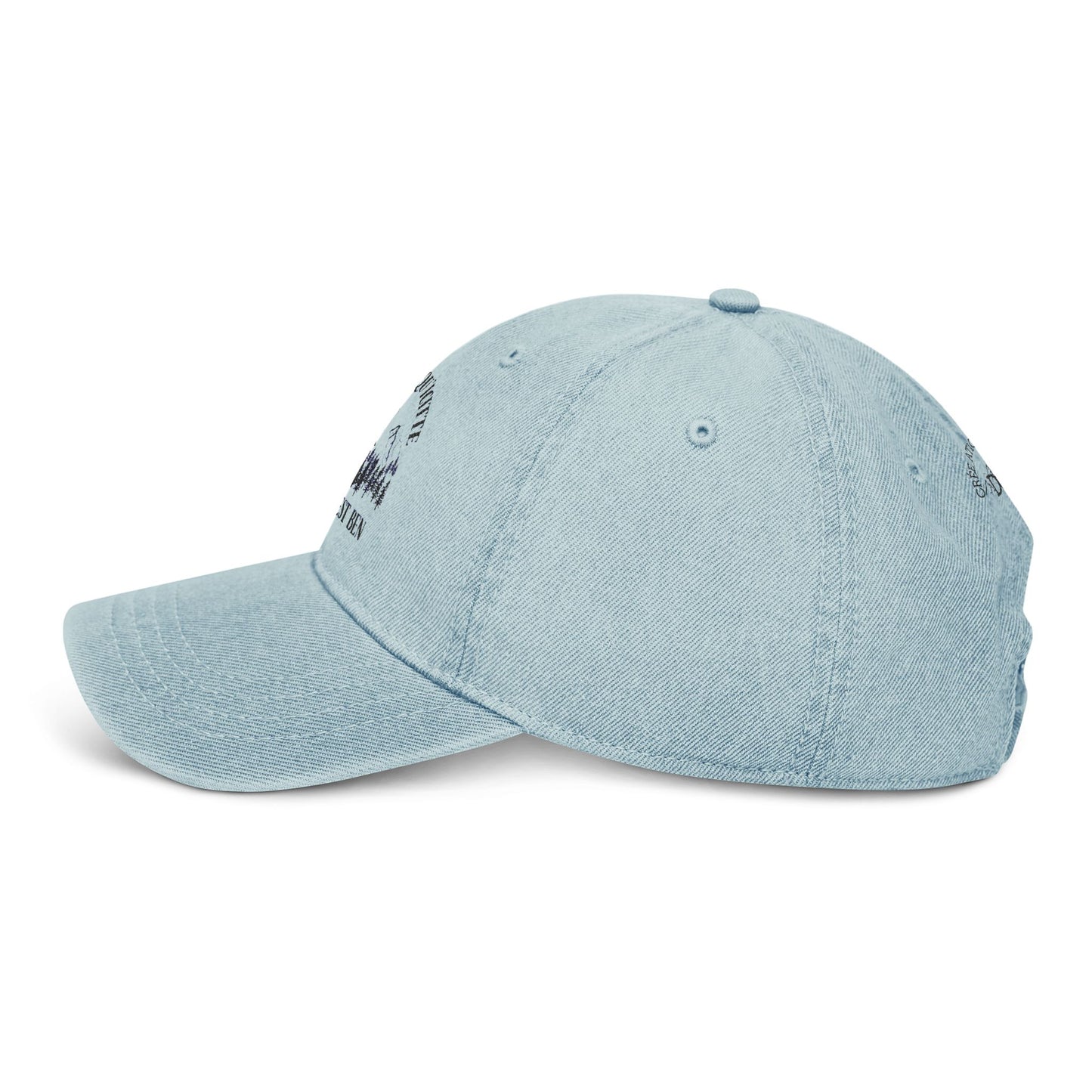 Embroidered Denim Hat - Nature Inspired Design - Crée_ation Nature DC