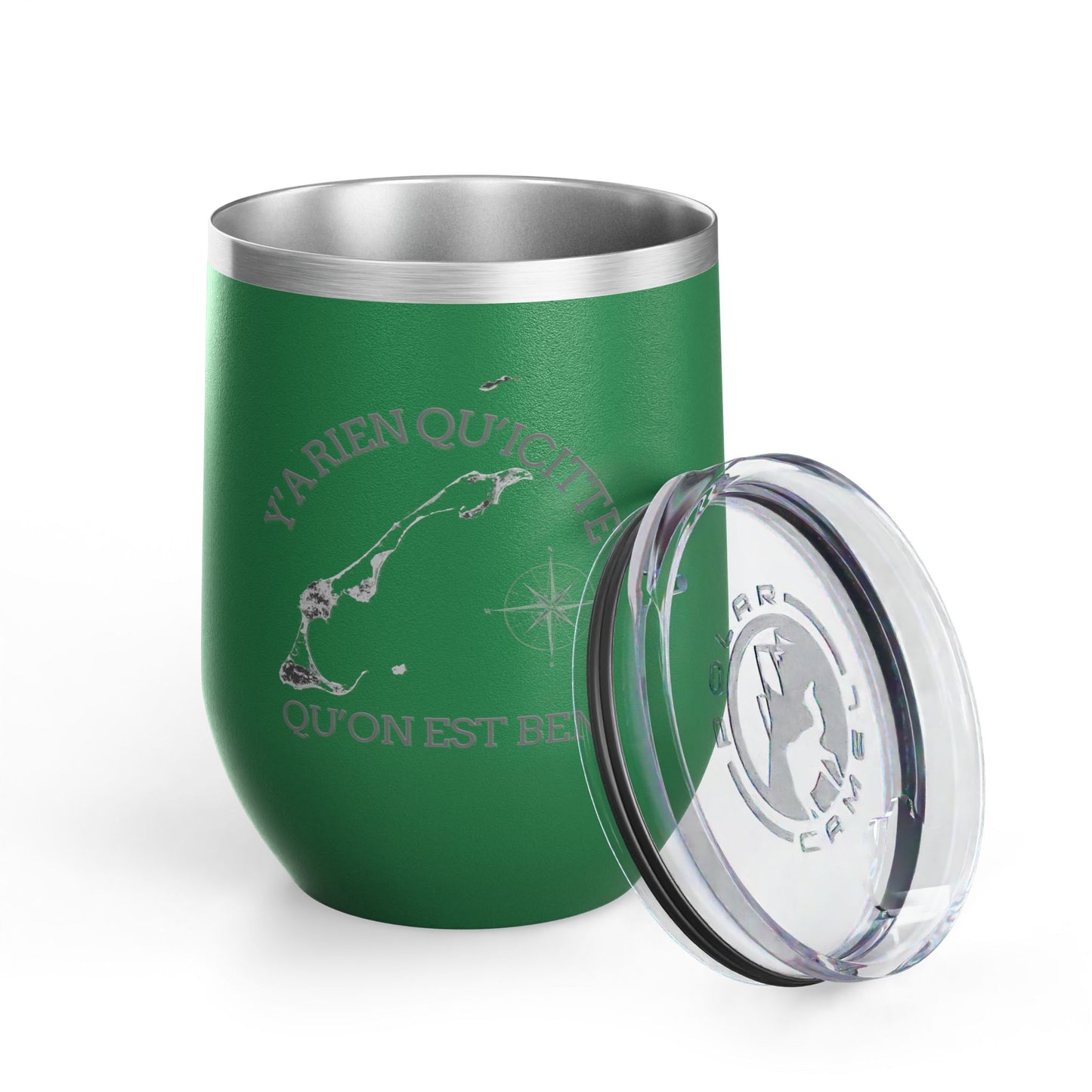 Adventure Awaits Wine Tumbler - 12oz Travel Cup with Motivational Quote Crée_ation Nature DC