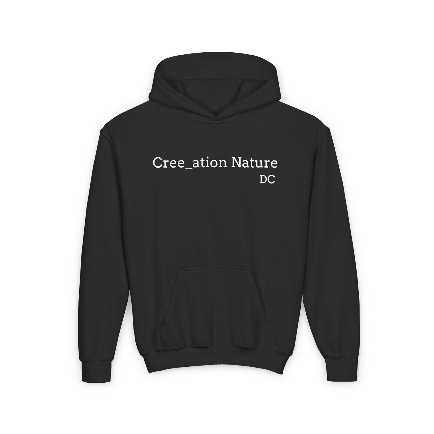 Youth Heavy Blend Hooded Sweatshirt - Cree_ation Nature Moose Design