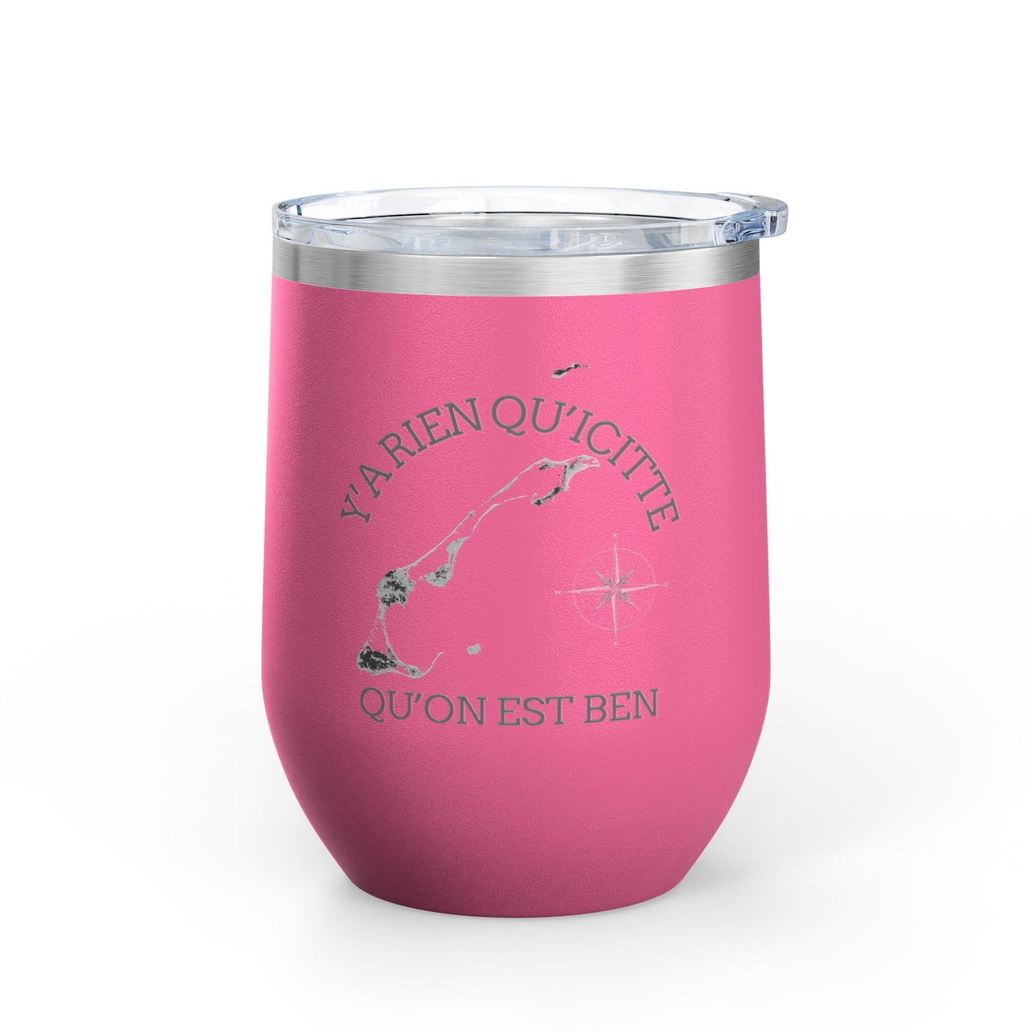 Adventure Awaits Wine Tumbler - 12oz Travel Cup with Motivational Quote Crée_ation Nature DC
