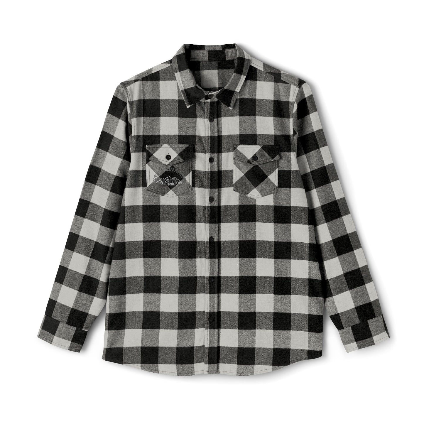 Adventure-Ready Unisex Flannel Shirt - Cozy Plaid with Camping Design