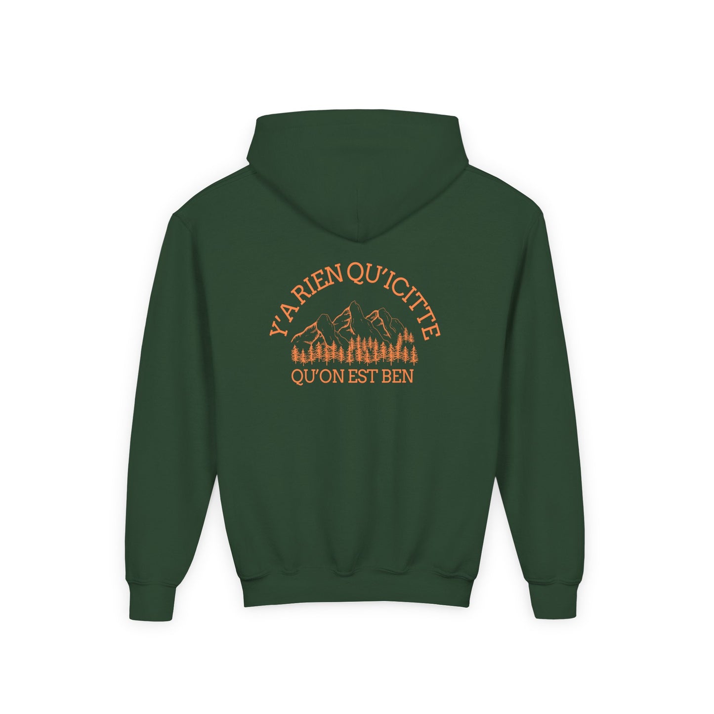 Youth Heavy Blend Hooded Sweatshirt - Nature Inspired Design with Motivational Text