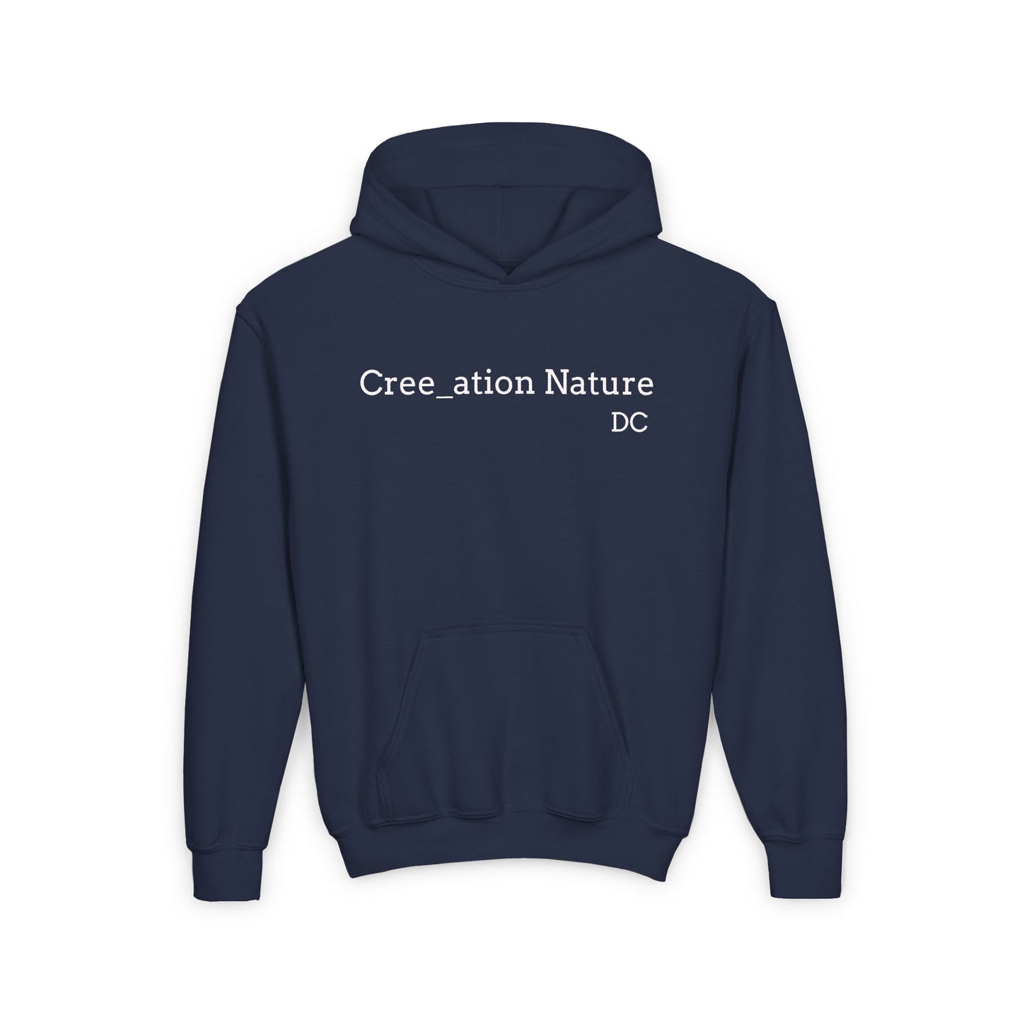 Youth Heavy Blend Hooded Sweatshirt - Cree_ation Nature Moose Design