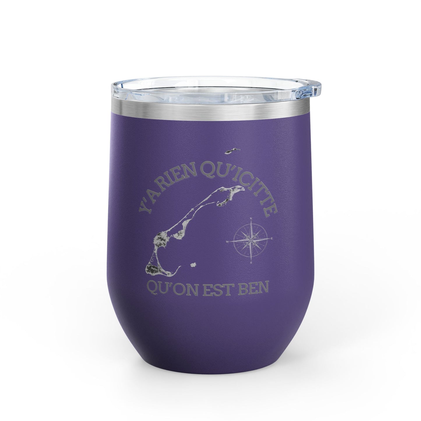 Adventure Awaits Wine Tumbler - 12oz Travel Cup with Motivational Quote Crée_ation Nature DC