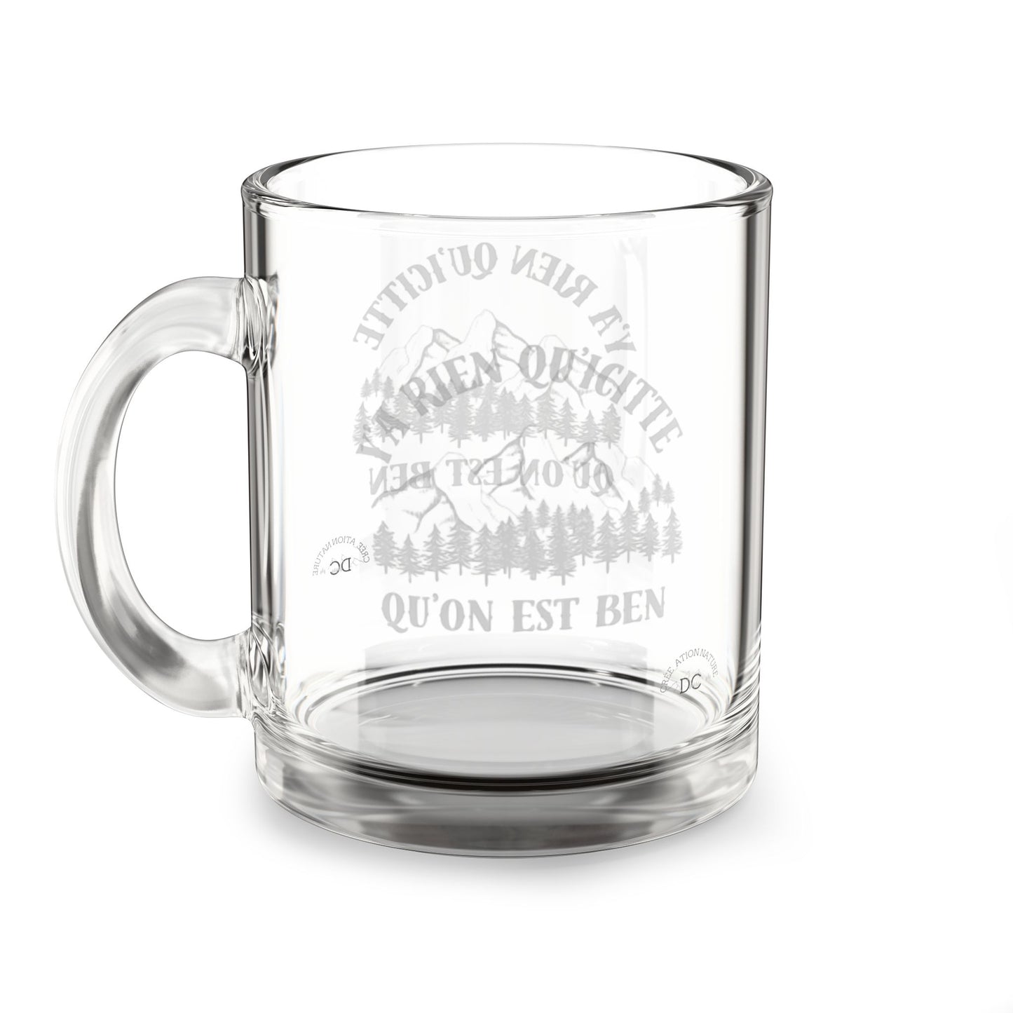 Inspirational Camping Glass Mug - 10oz Outdoor Adventure Drinkware