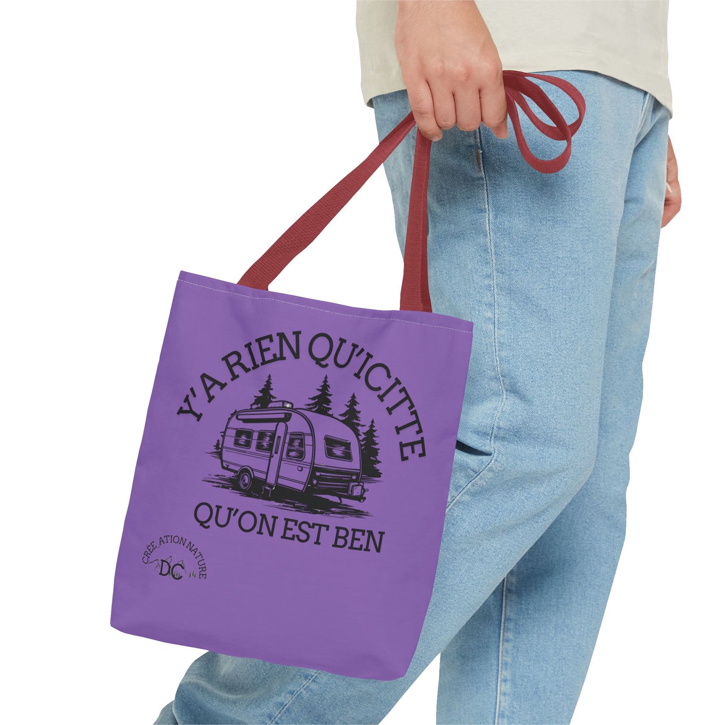 sac fourre-tout - "Y'a Rien Qu'icitte Qu'on Est Ben" Adventure Design - Crée_Ation Nature DC