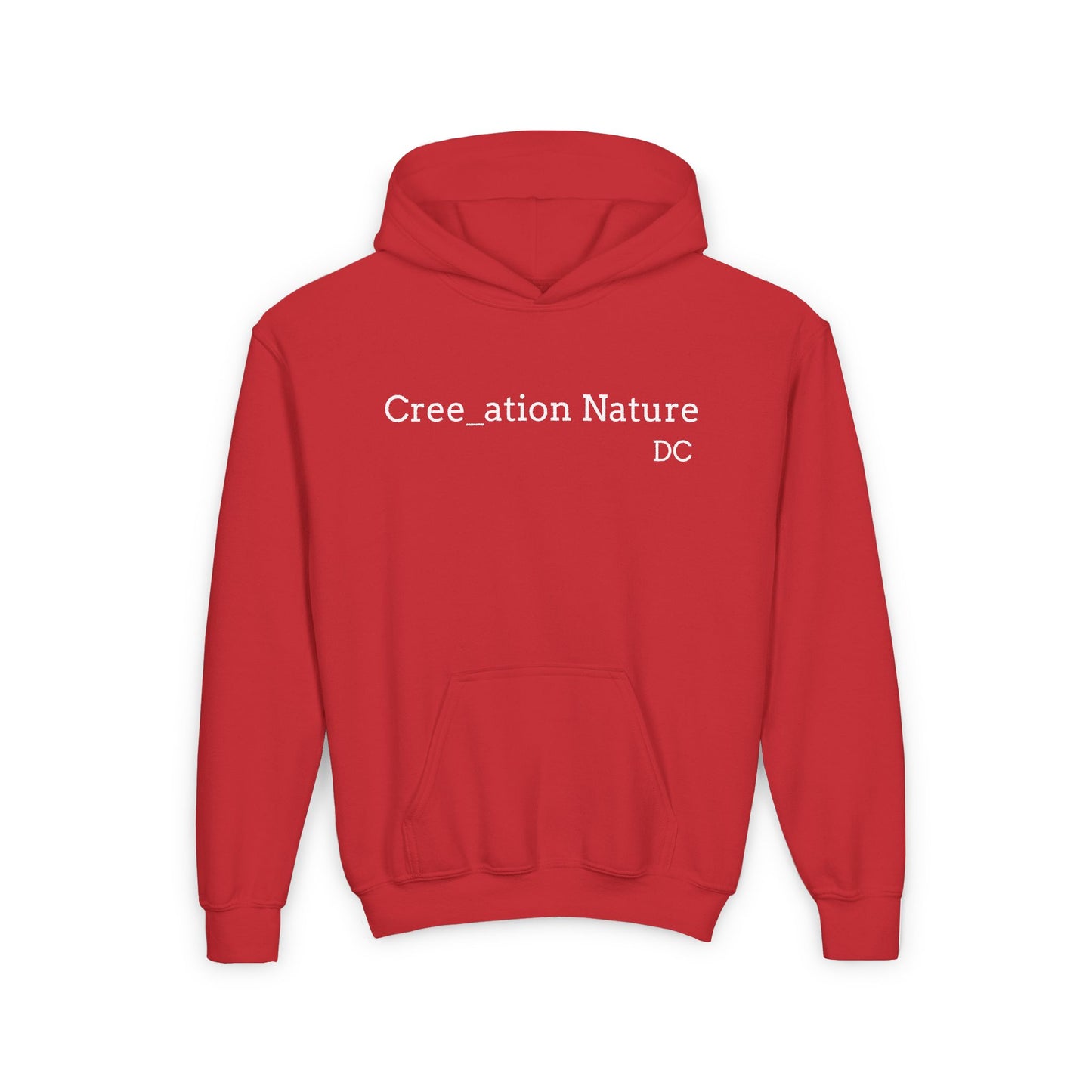 Youth Heavy Blend Hooded Sweatshirt - Cree_ation Nature Moose Design