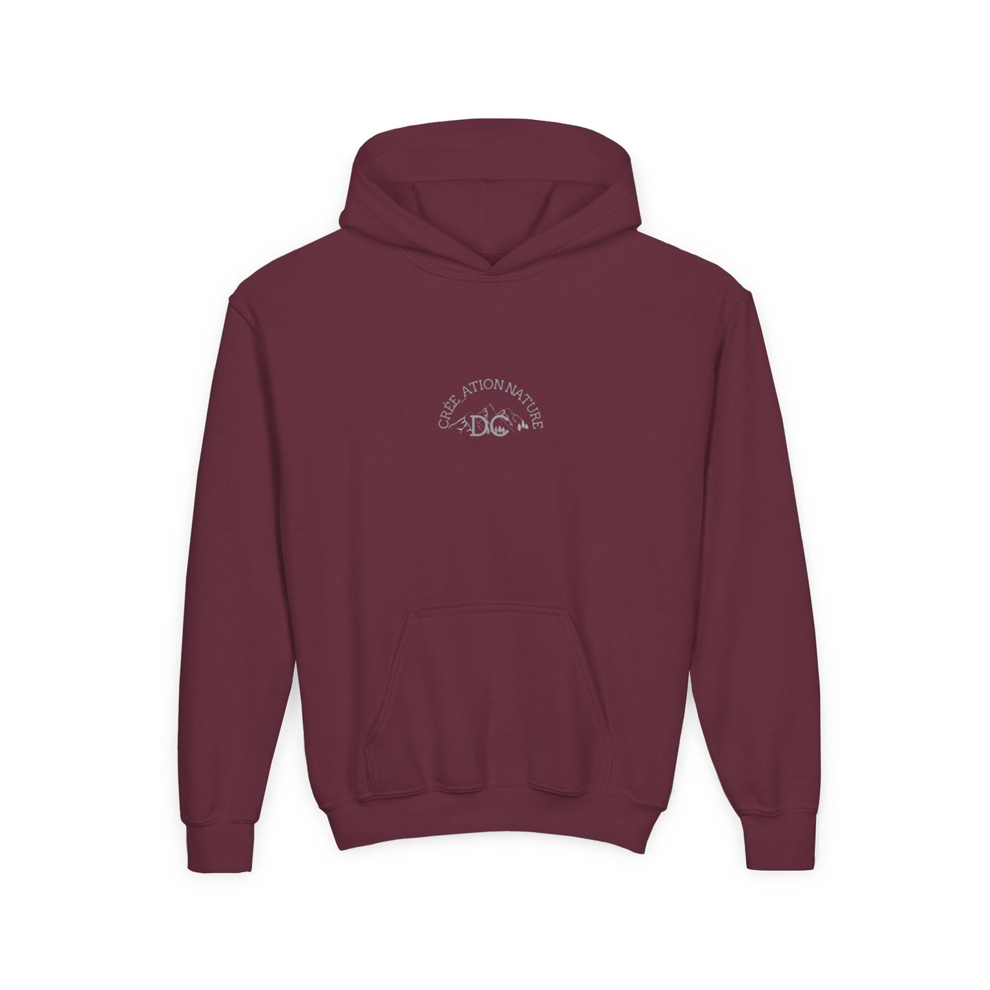Youth Heavy Blend Hooded Sweatshirt - 'Creation Nature' & 'Ya Rien Quitté' Nature Inspired Design Crée_ation Nature DC