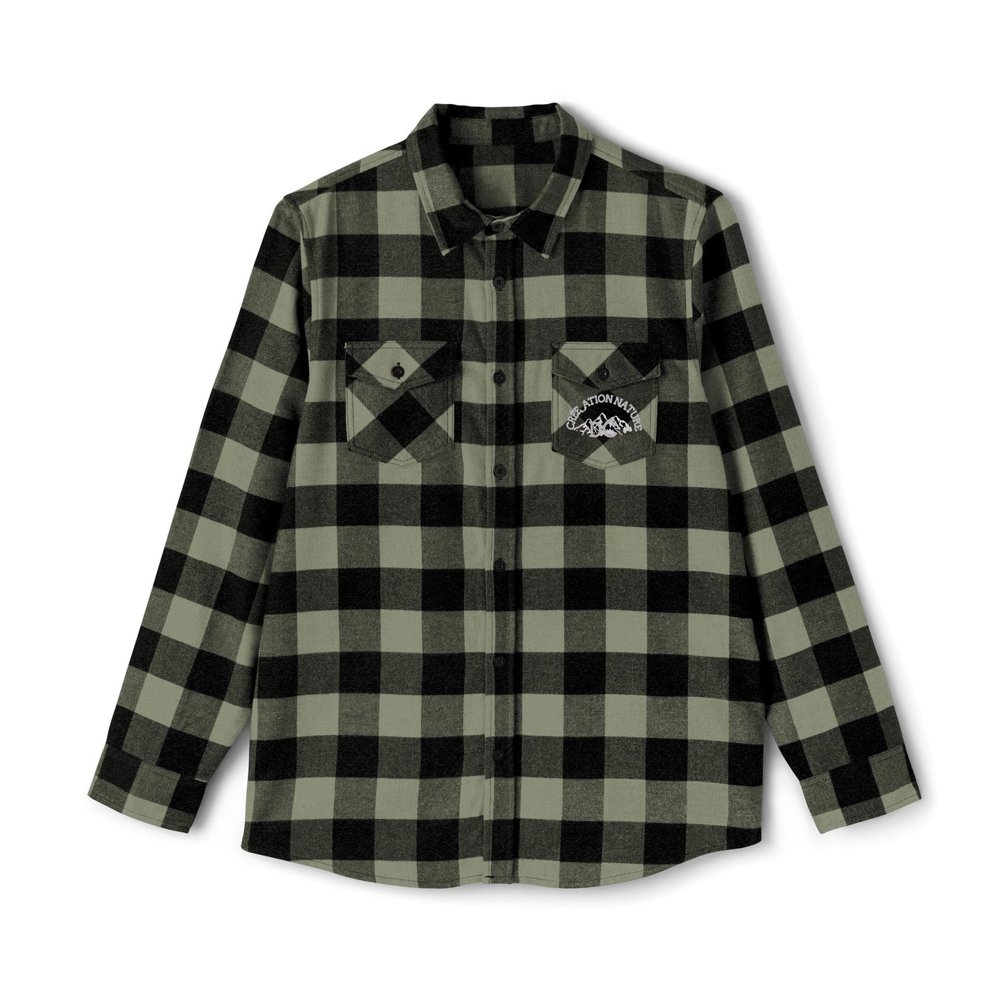 Adventure Ready Unisex Flannel Shirt with Outdoor Print-Crée_ation Nature DC