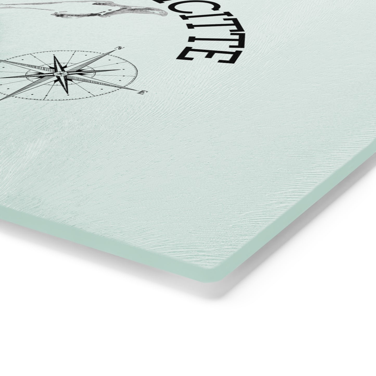 planche à découper en verre trempé-Coastal Cutting Board with Inspirational Quote -Crée_Ation Nature DC