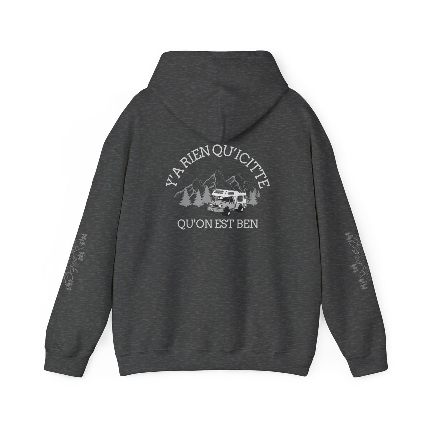 Sweats à capuche Unisex Heavy Blend™ Hooded Sweatshirt - Cozy Adventure Vibes with Motivational Quote-Crée_ation Nature DC