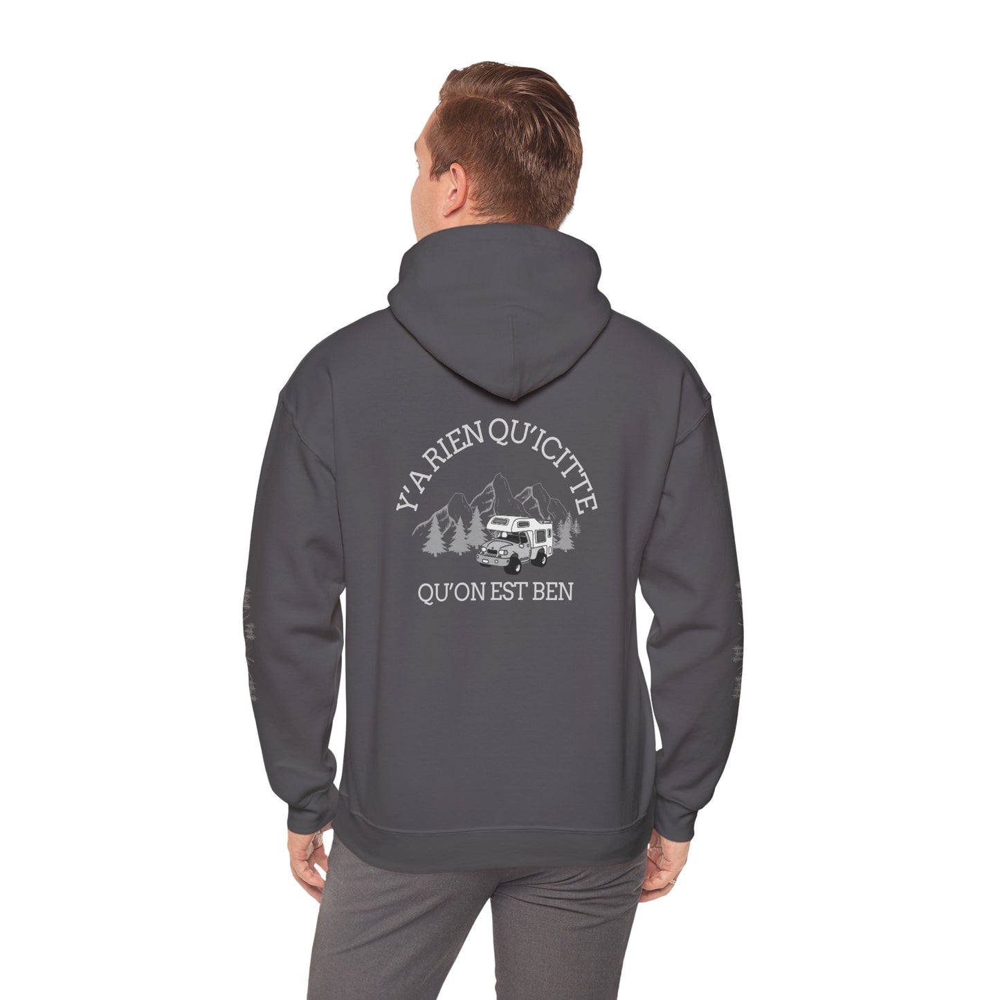 Sweats à capuche Unisex Heavy Blend™ Hooded Sweatshirt - Cozy Adventure Vibes with Motivational Quote-Crée_ation Nature DC