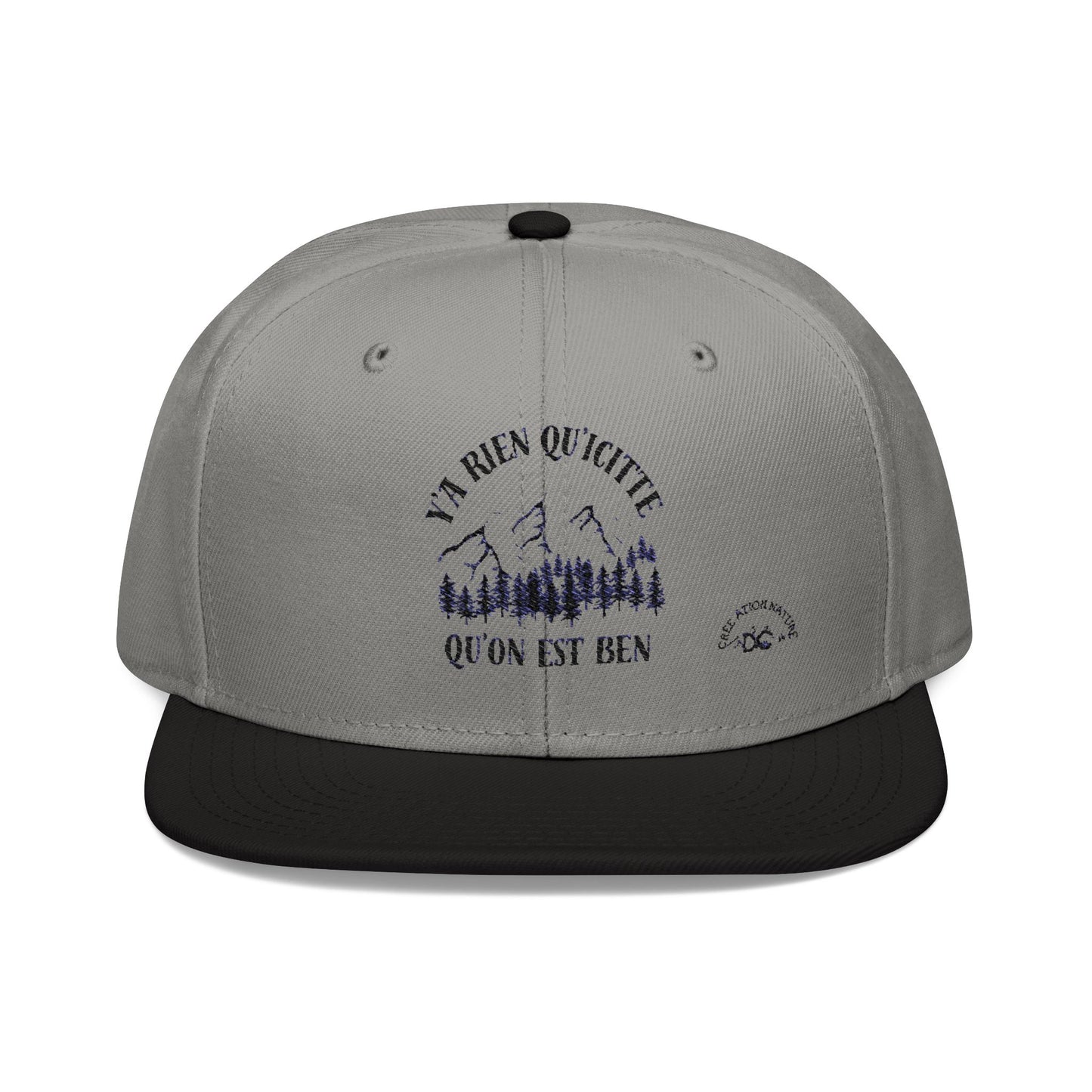 Adventure-Ready Embroidered Snapback Hat - Perfect for Outdoor Enthusiasts-Crée_ation Nature DC