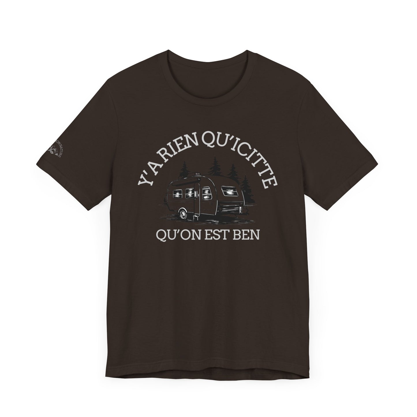 Retro Camping Graphic Tee - "Y'a Rien Quitté" - Crée_ation Nature DC