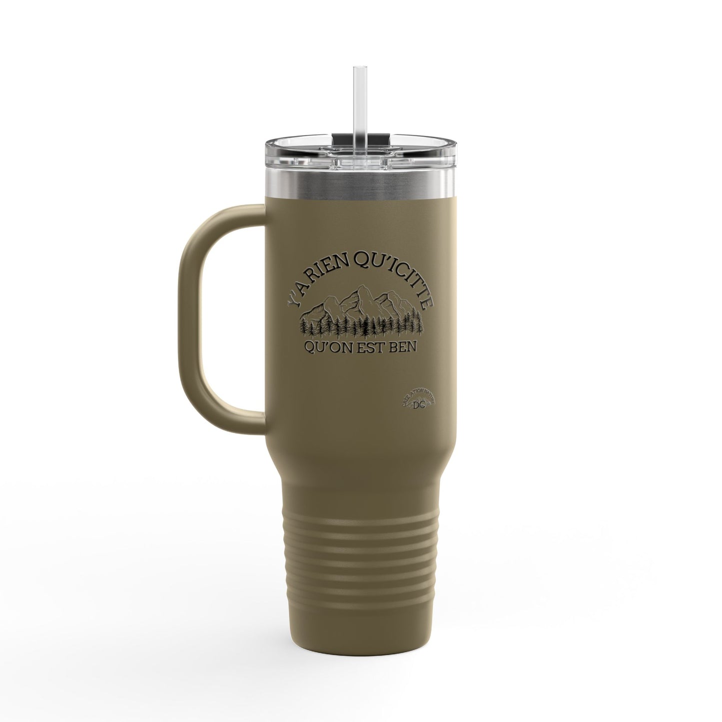 40oz Insulated Travel Mug with Bear Paw Design - Perfect for Camping and Outdoor Adventures Crée_ation Nature DC