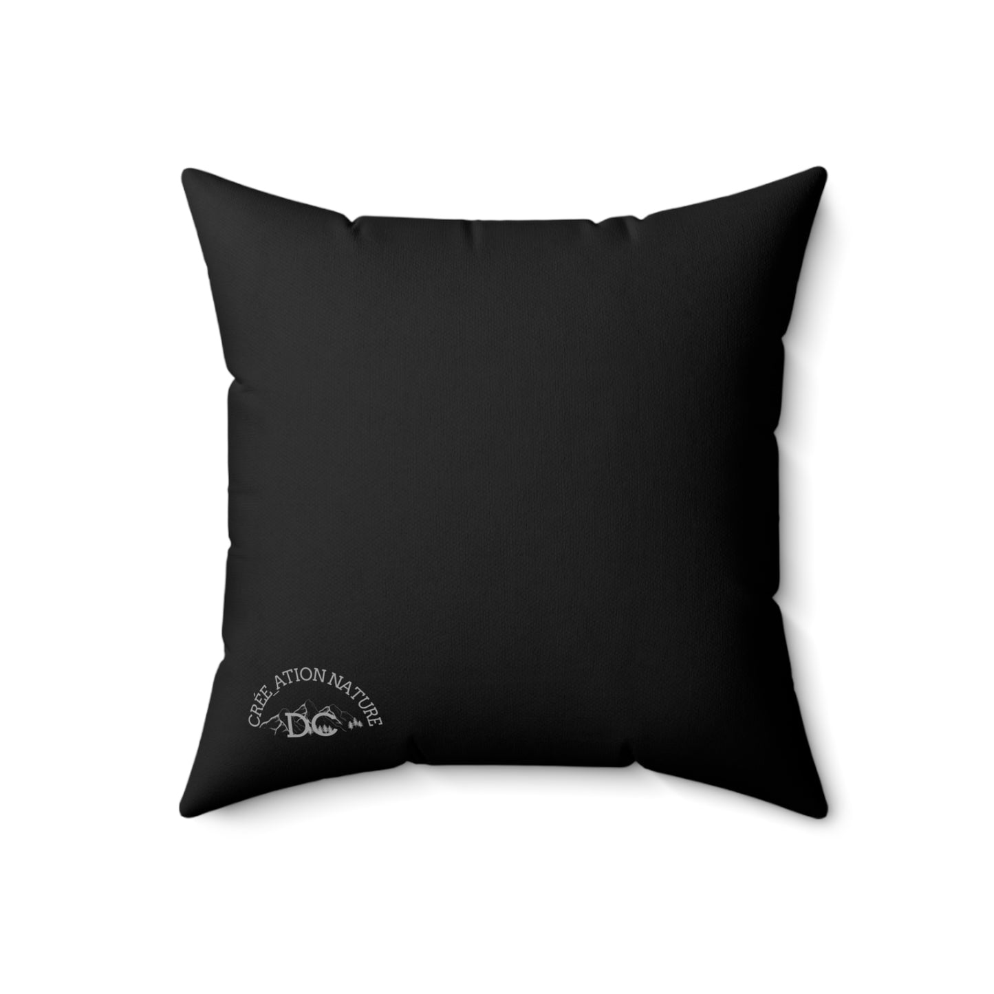 Adventure-Ready Spun Polyester Square Pillow - 'Y'a Rien Qu'icitte Qu'on Est Ben' - cousin nature - Crée_ation Nature DC