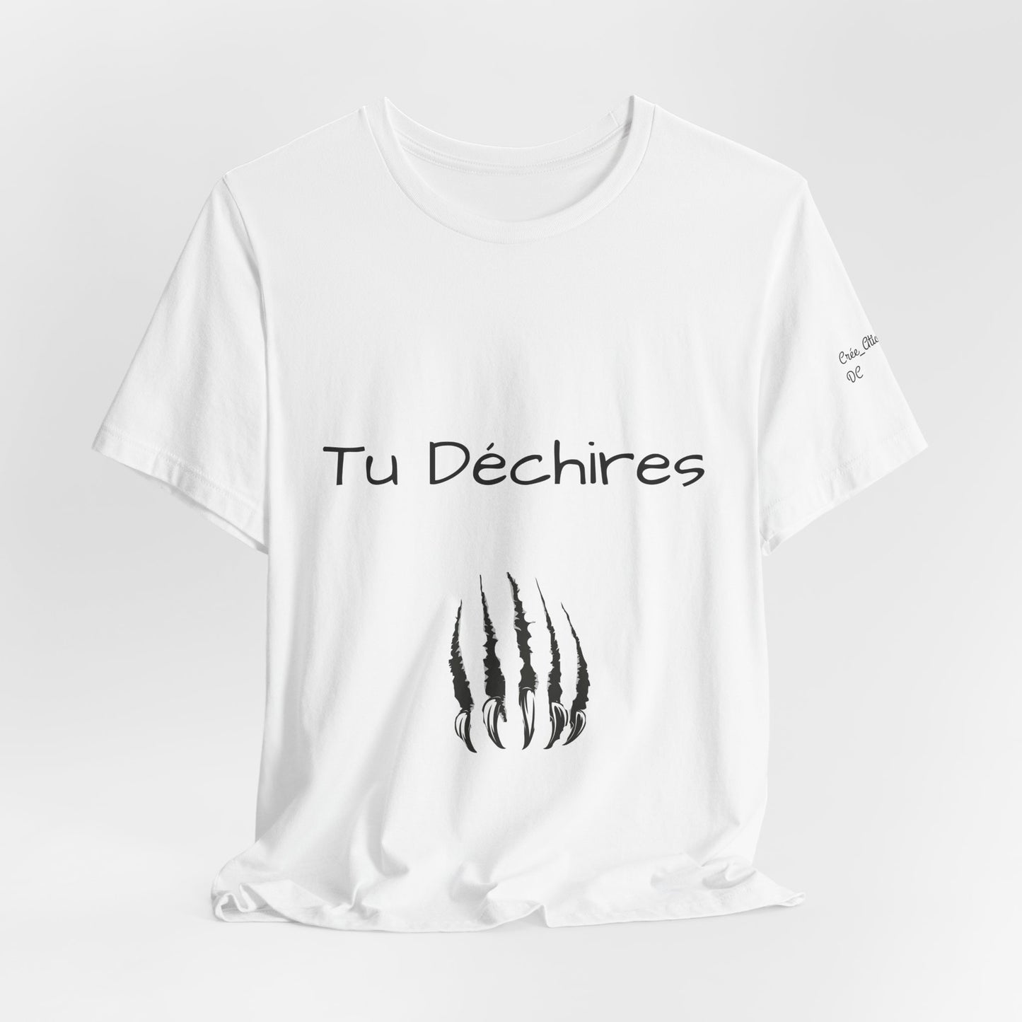 Graphic Tee with Inspirational Quote and Paw Prints