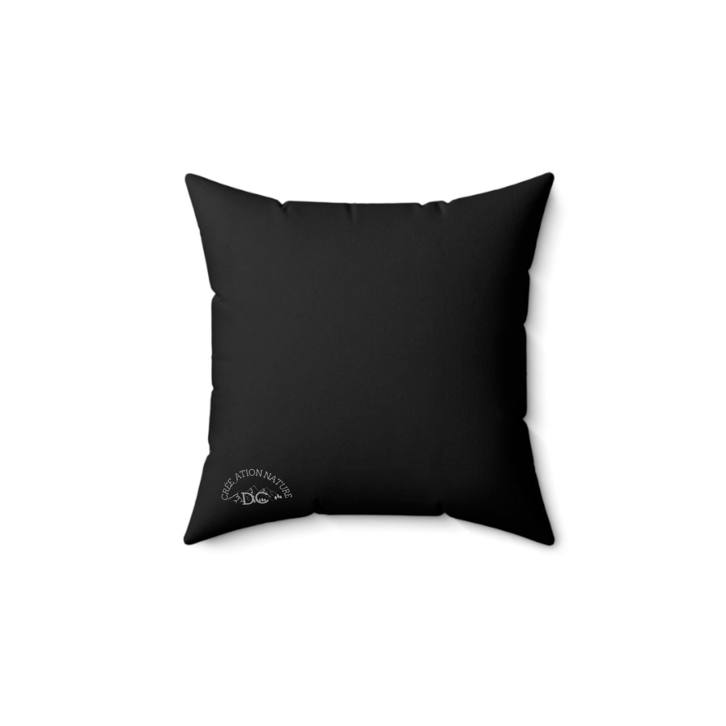 Rustic Mountain Quote Pillow - Cozy Spun Polyester Square Cushion Cousin -Crée_ation Nature DC