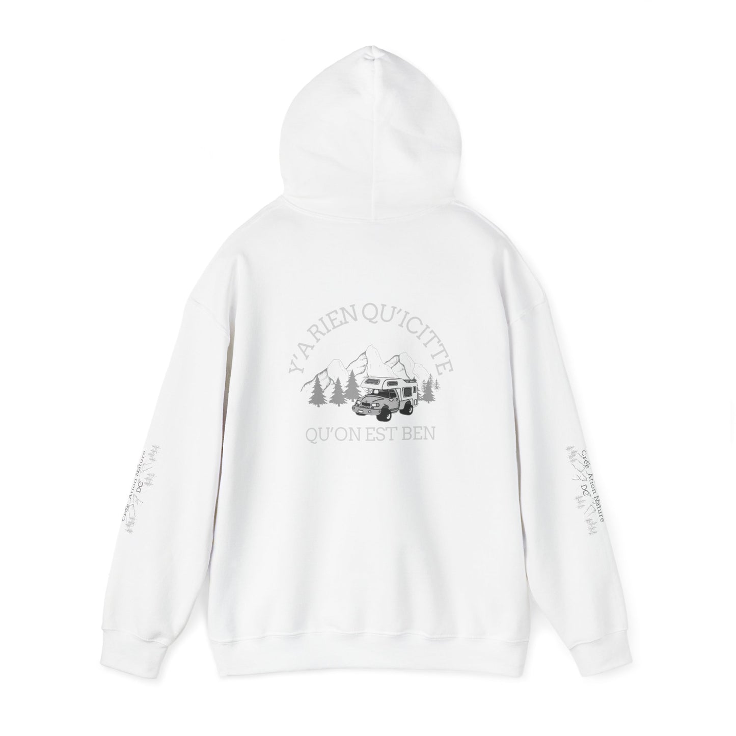 Sweats à capuche Unisex Heavy Blend™ Hooded Sweatshirt - Cozy Adventure Vibes with Motivational Quote-Crée_ation Nature DC
