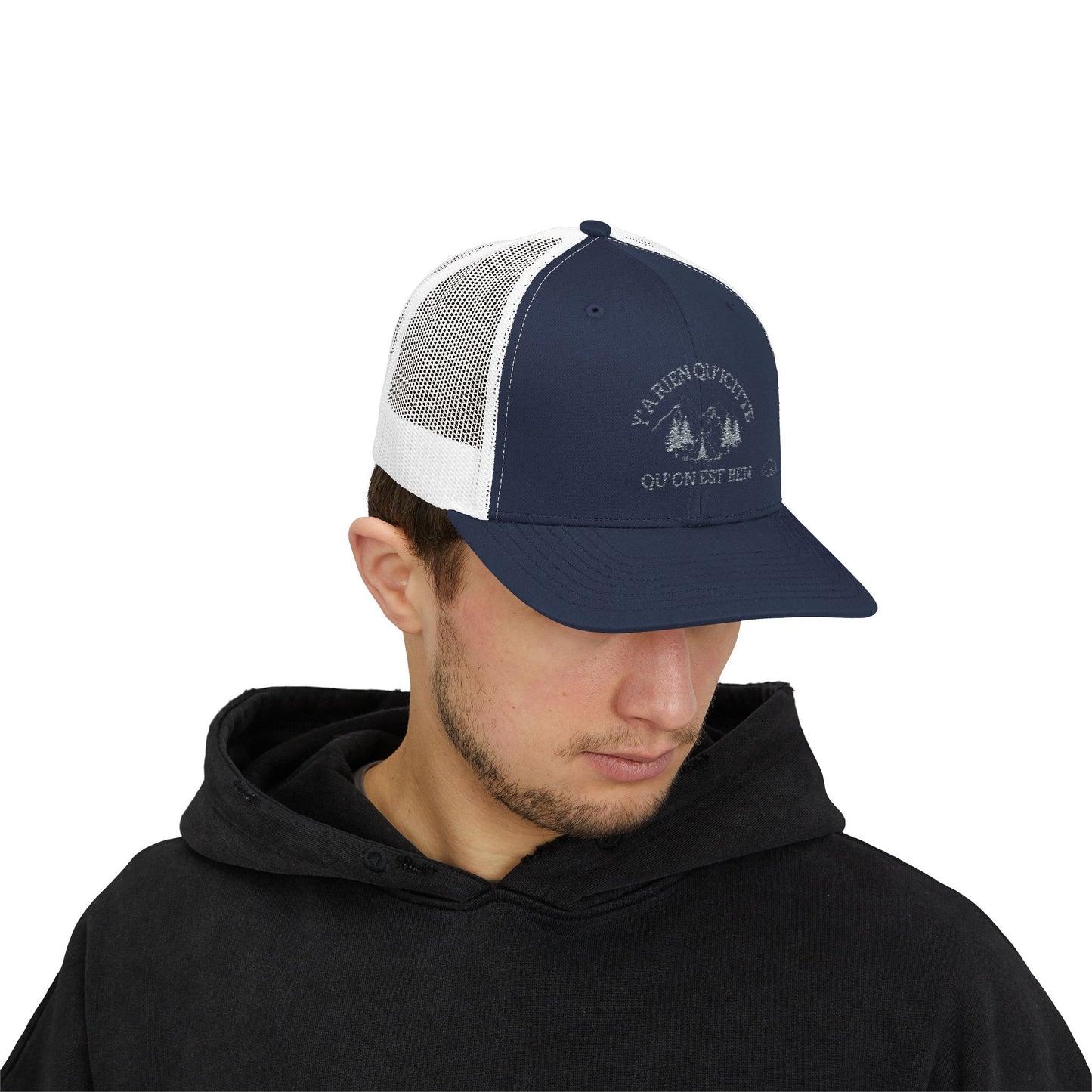Adventure-Ready Snapback Trucker Cap – 'Y'a rien qu'à quitter qu'on est ben'- Crée_ation Nature DC