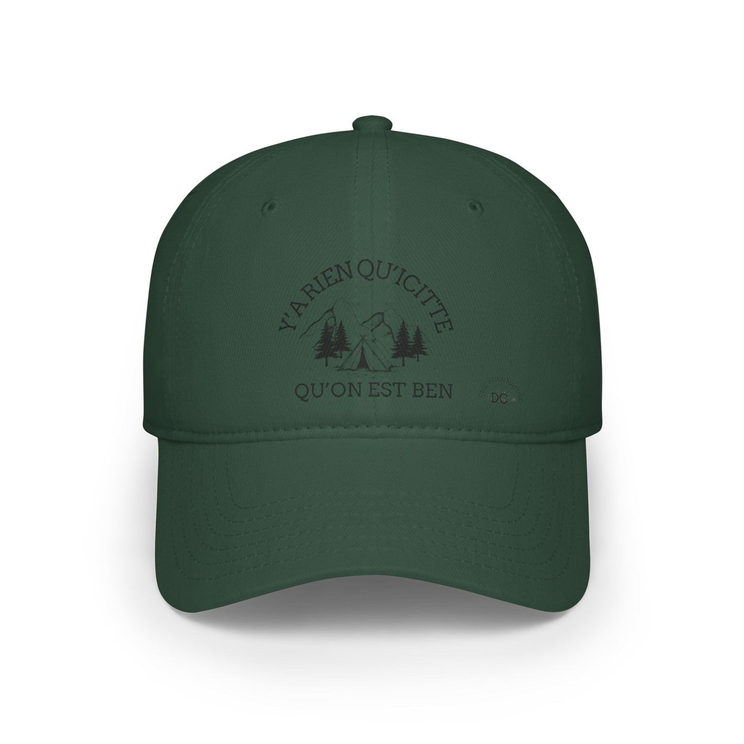 Adventure-Ready Low Profile Baseball Cap with Inspirational Quote-Crée_ation Nature DC