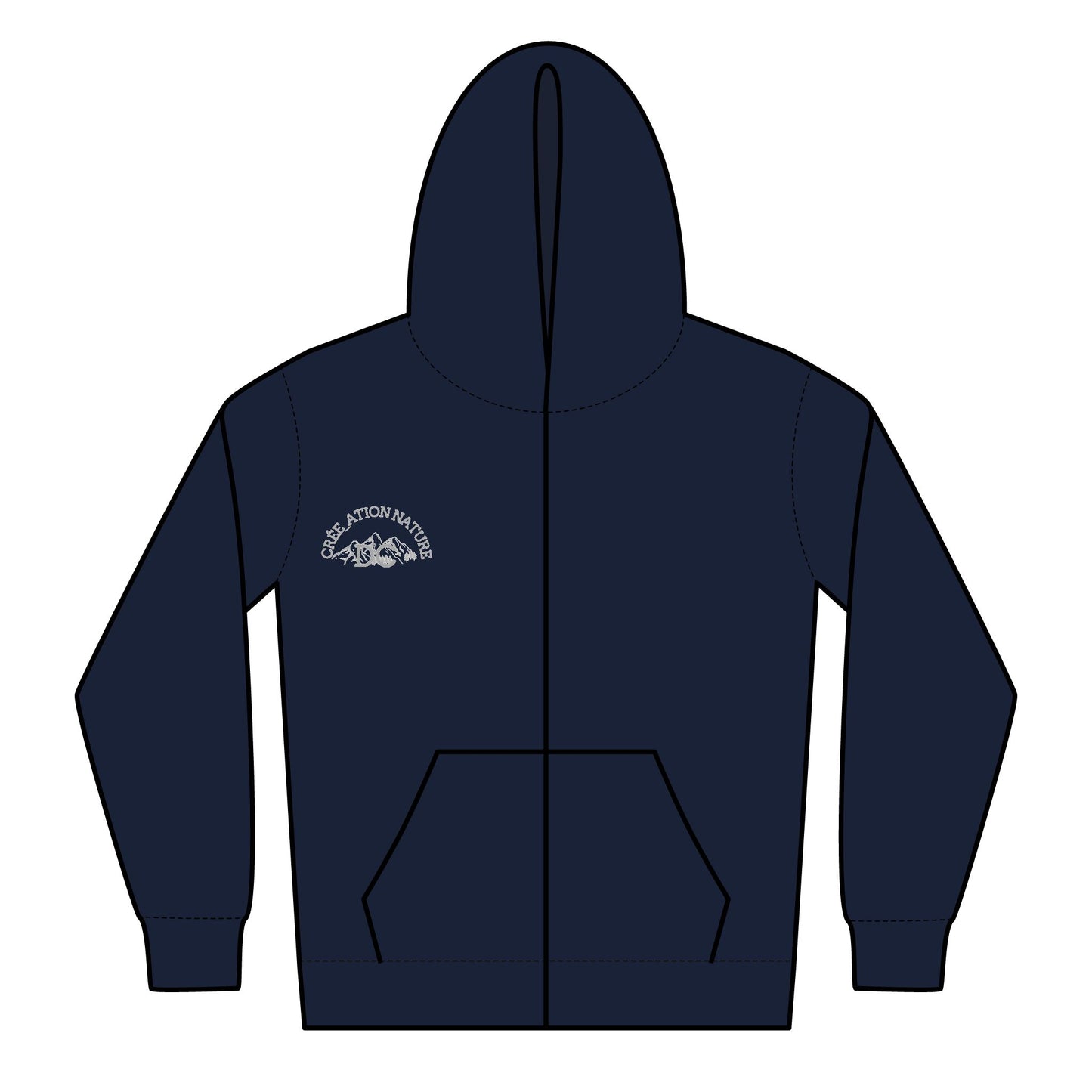 Sweats a capuche hoodies -Youth Zipped Hoodie - Adventure Awaits Design Crée_ation nature DC