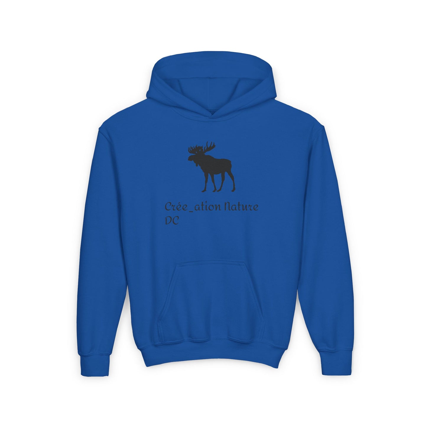 Youth Heavy Blend Hooded Sweatshirt - Nature Moose Design