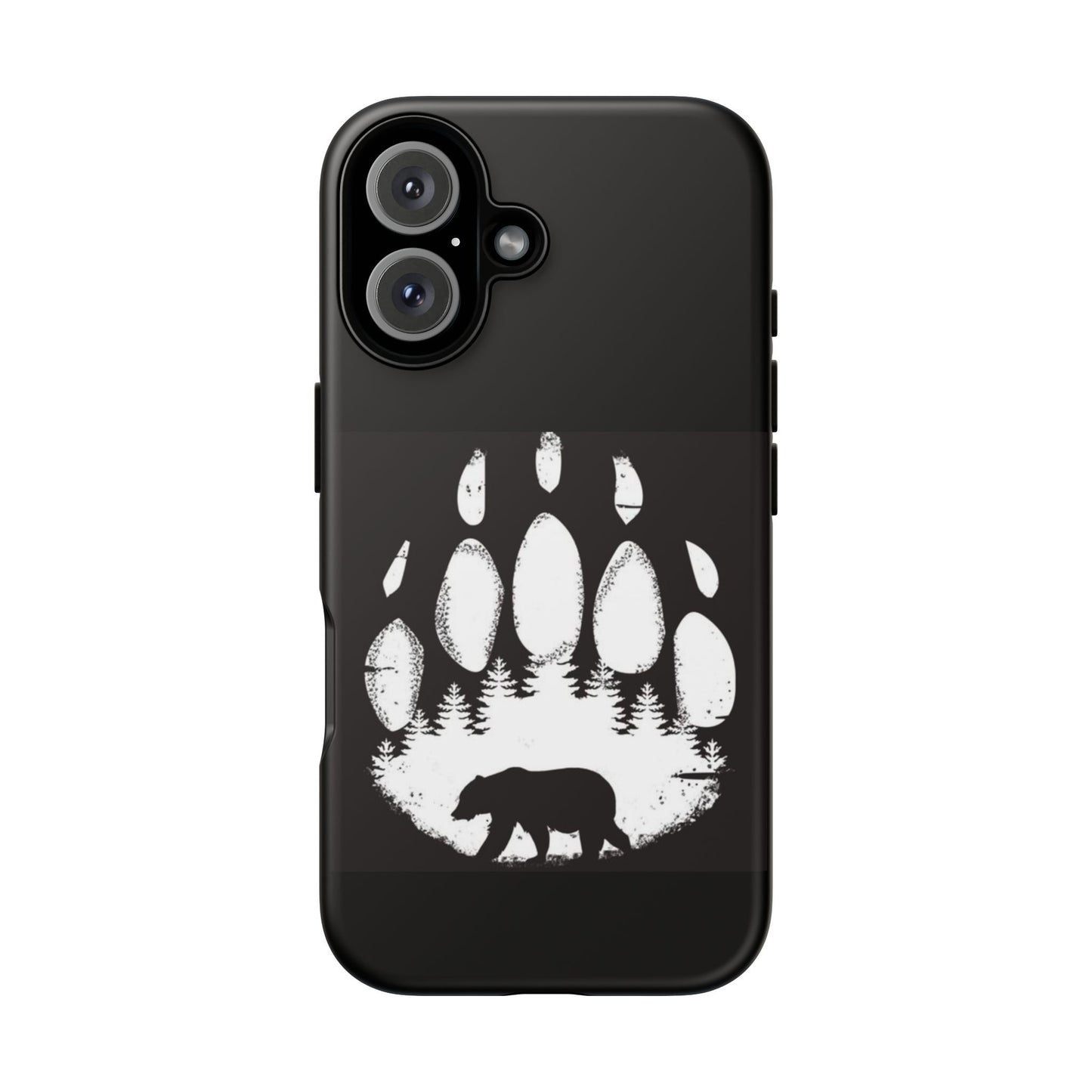 Bear Paw Print Phone Case - Tough and Stylish for Nature Lovers