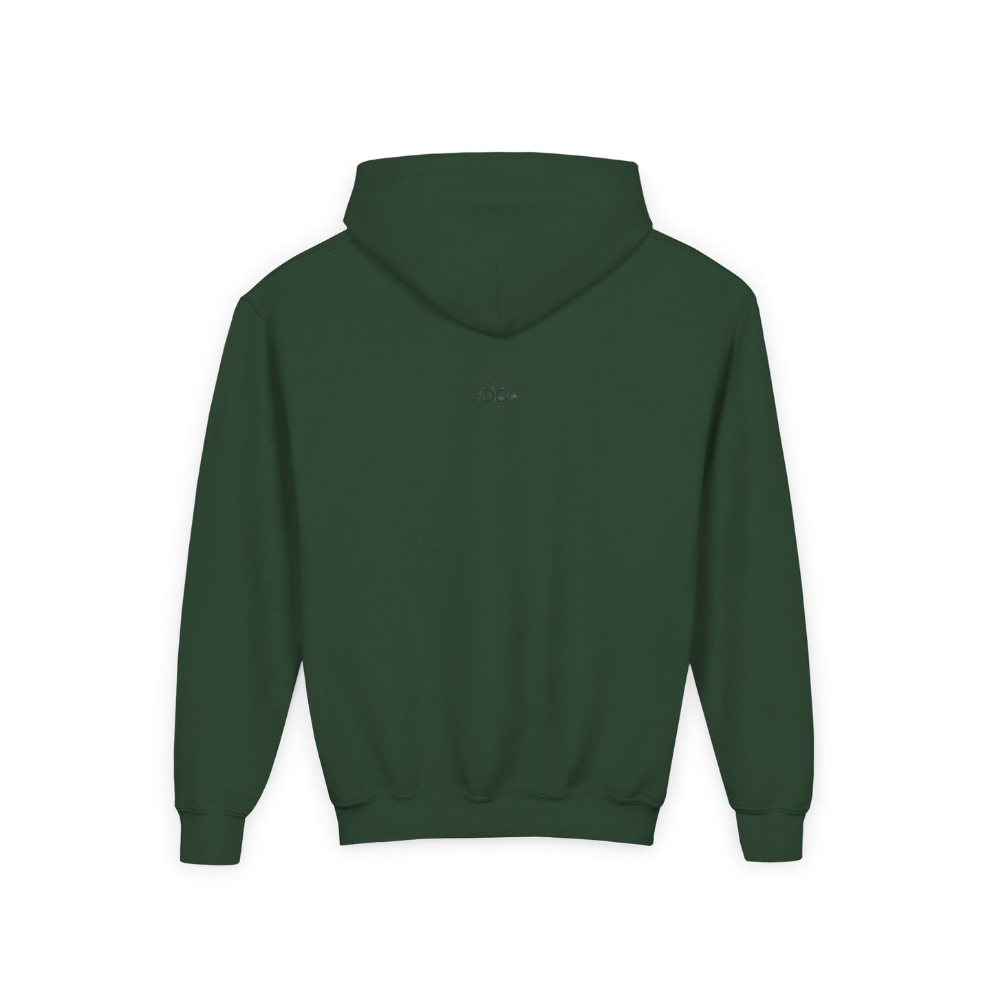 Youth Hooded Sweatshirt with Mountain Design "Y'a Rien Qu'citte"- Crée_ation Nature DC
